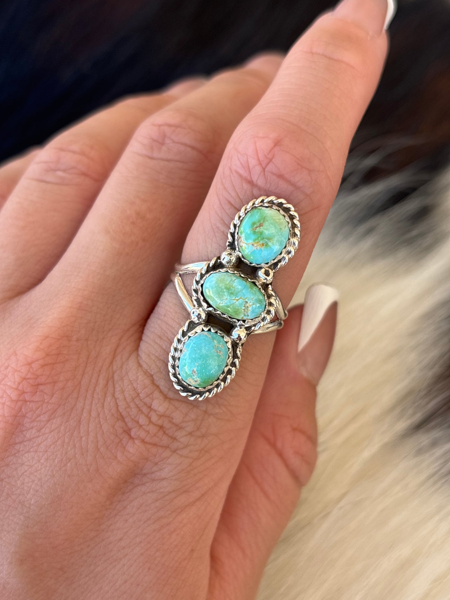 Native American, Hand-Made, Sierra Bella Turquoise & Sterling Silver Ring
