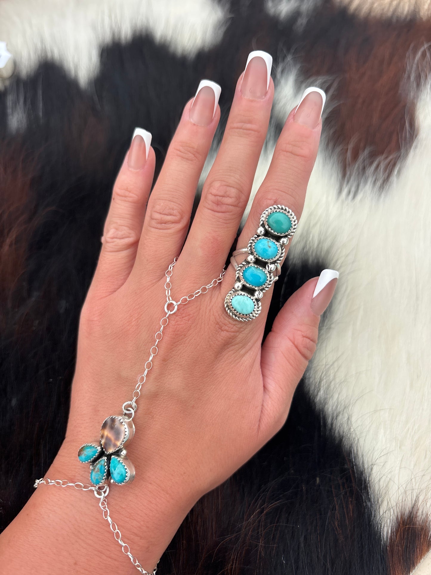Native American, Hand-Made, Turquoise & Sterling Silver Ring