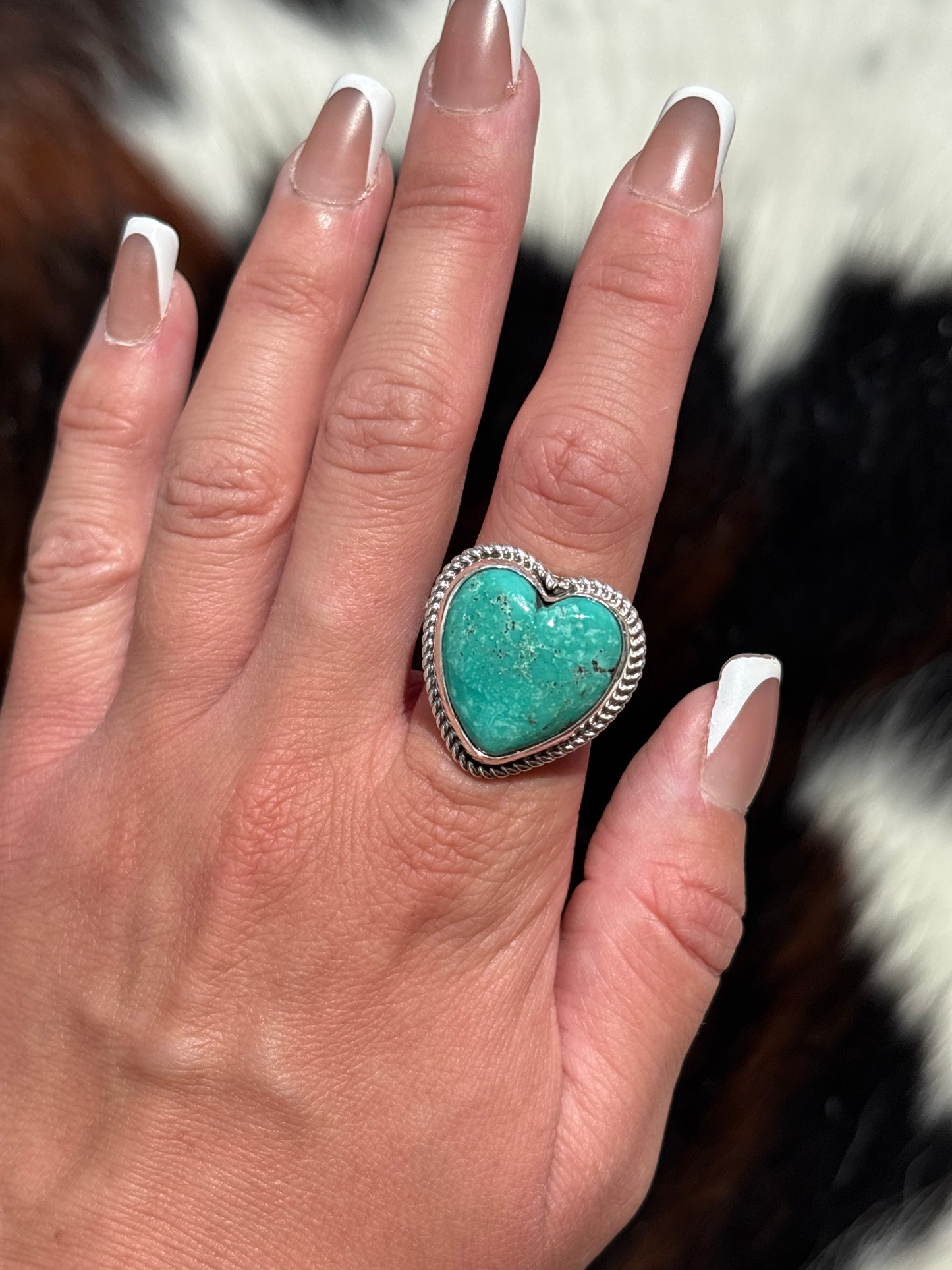 Native American, Hand-Made, Turquoise & Sterling Silver Ring