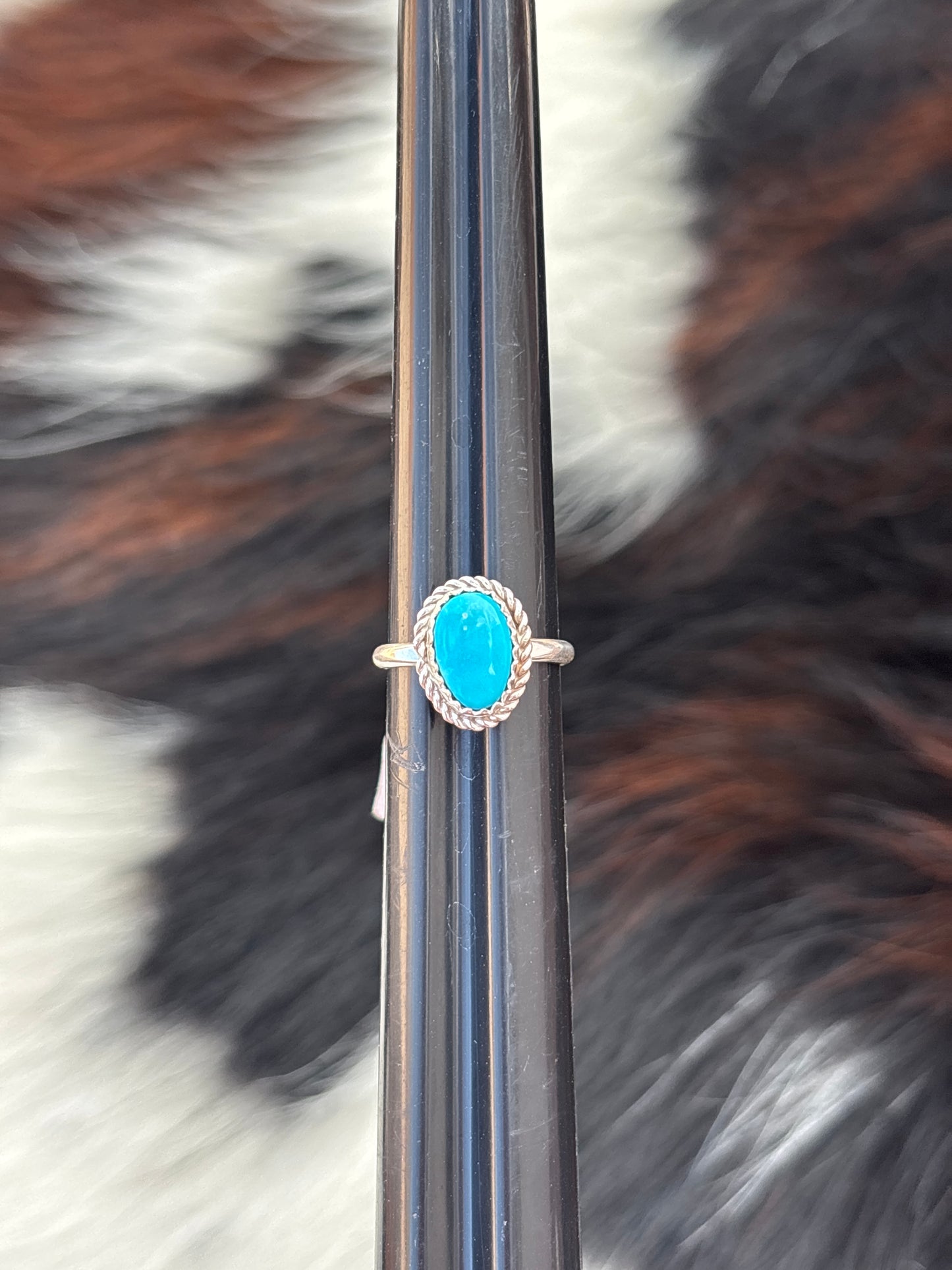 Native American, Hand-Made, Turquoise & Sterling Silver Ring