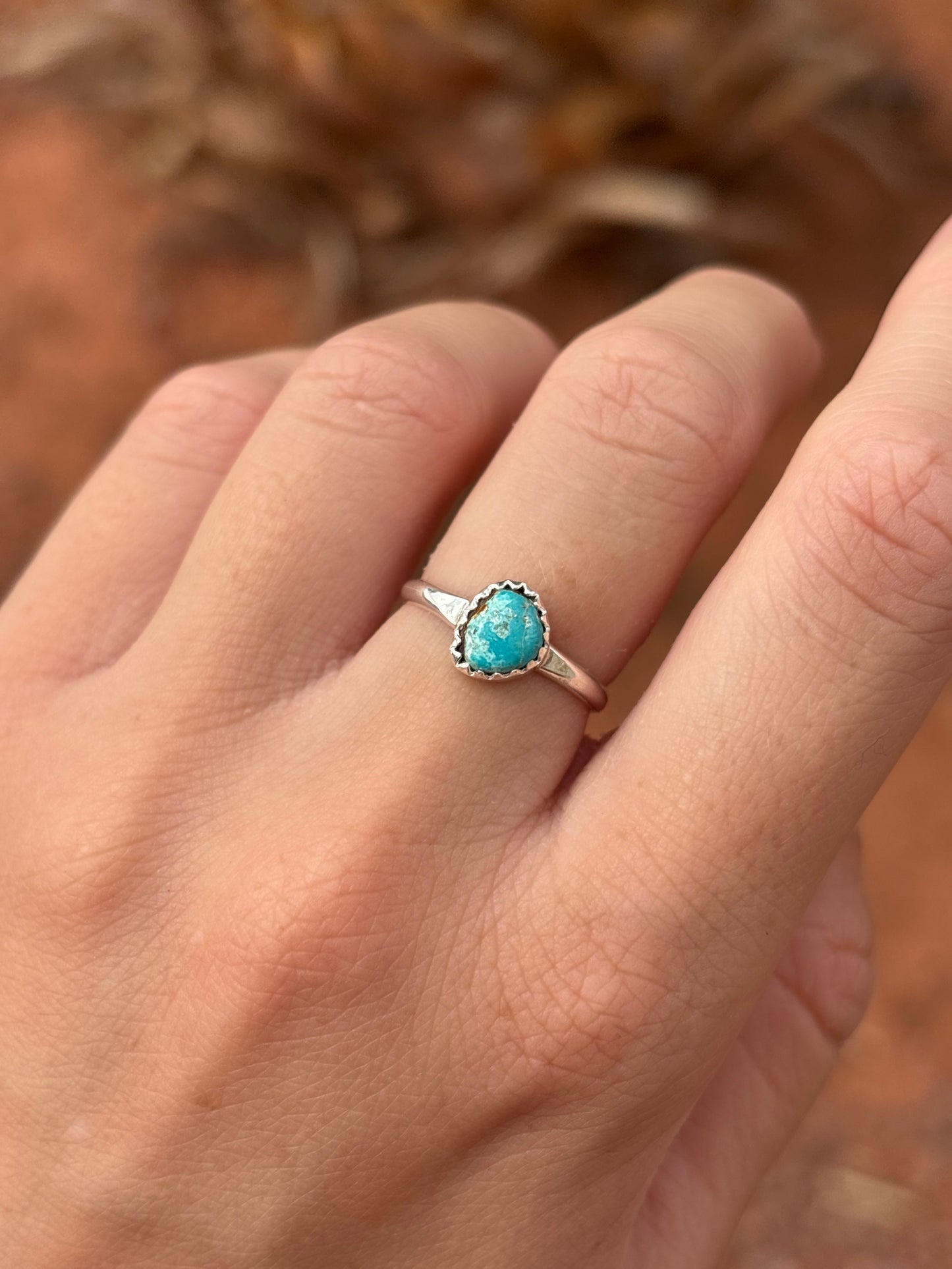 Native American, Hand-Made, Turquoise & Sterling Silver Ring