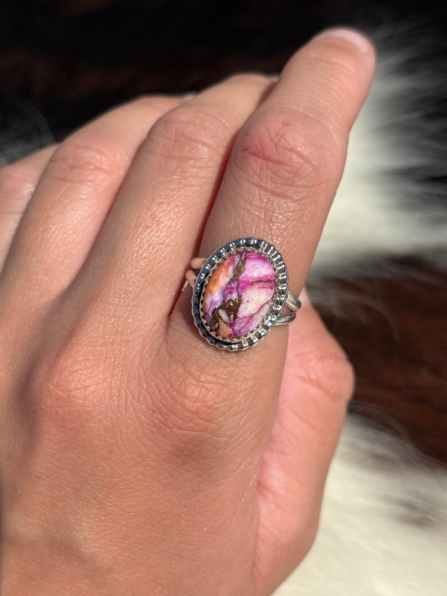Native American, Hand-Made, Mojave & Sterling Silver Ring