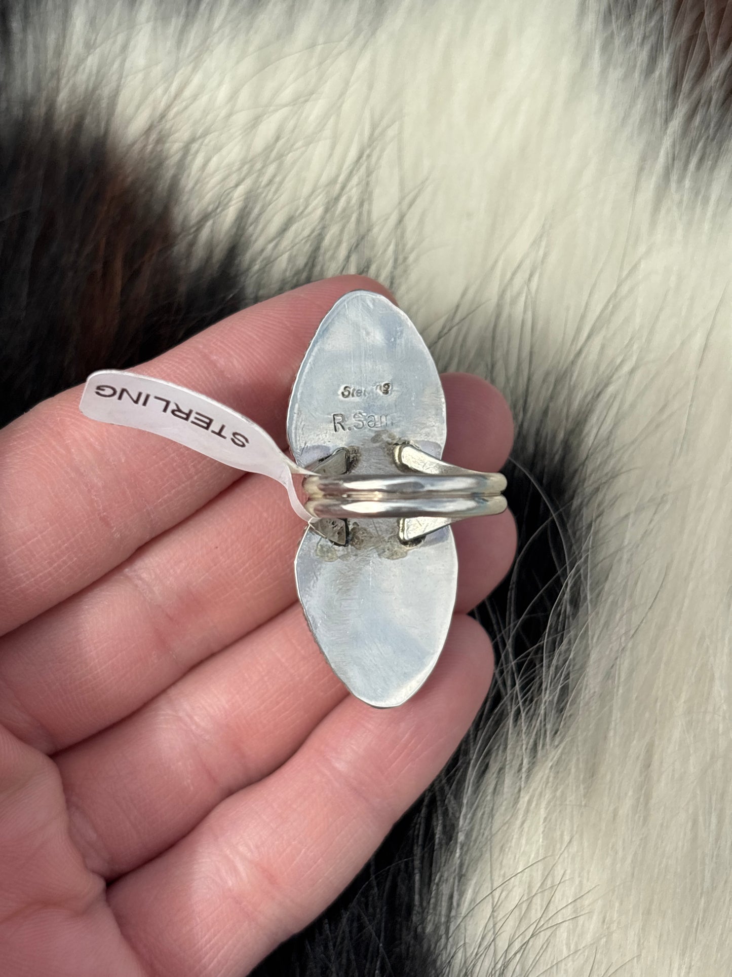 Native American, Hand-Made, Turquoise & Sterling Silver Ring