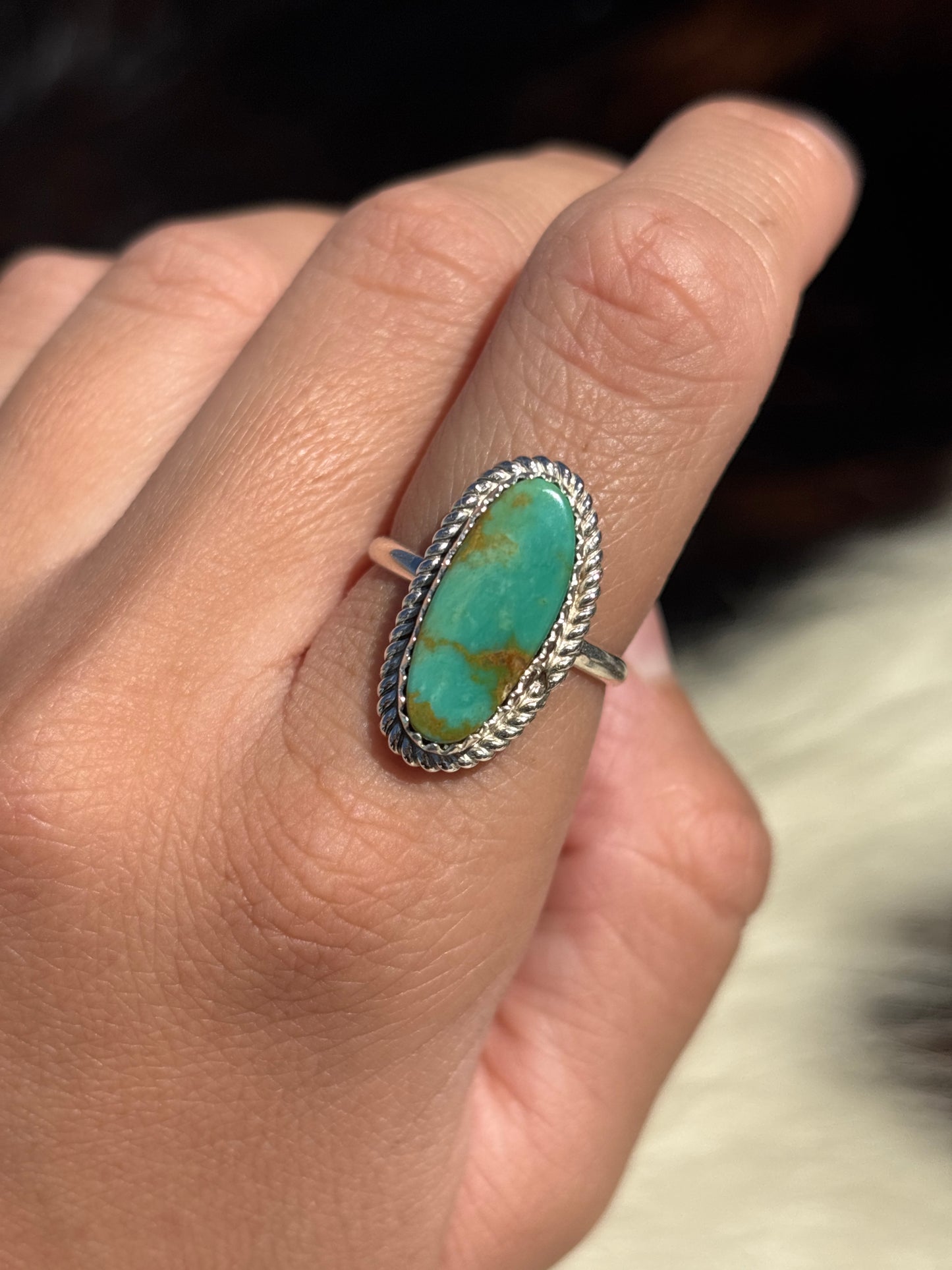 Native American, Hand-Made, Turquoise & Sterling Silver Ring