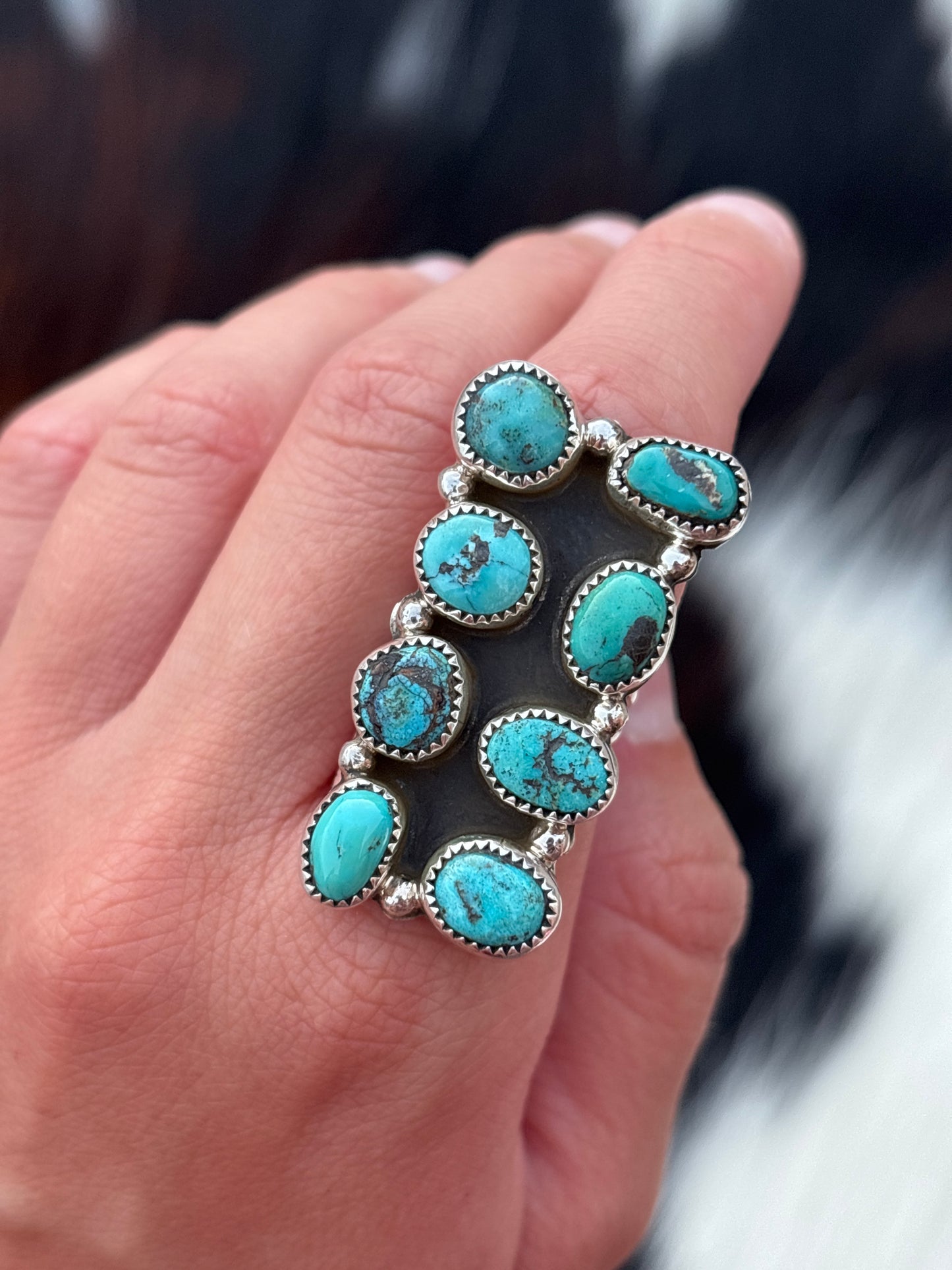 Native American, Hand-Made, Turquoise & Sterling Silver Ring