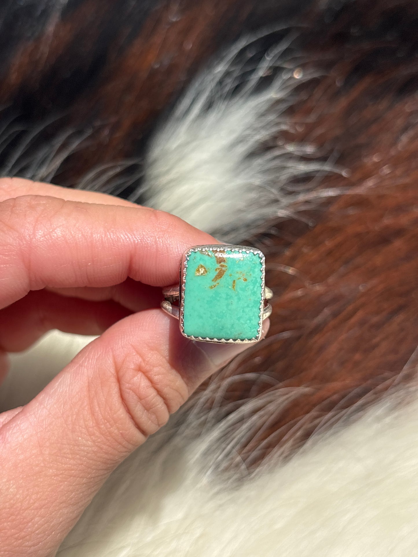 Native American, Hand-Made, Turquoise & Sterling Silver Ring