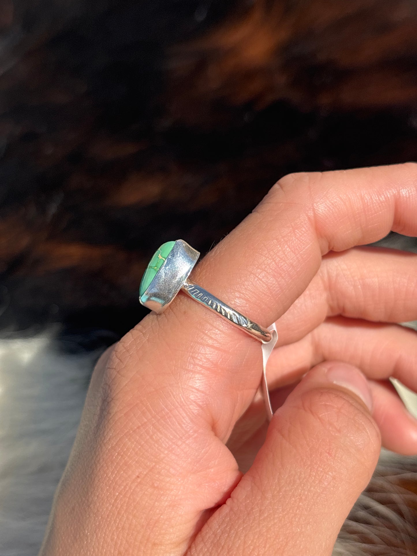Native American, Hand-Made, Sierra Bella Turquoise & Sterling Silver Ring
