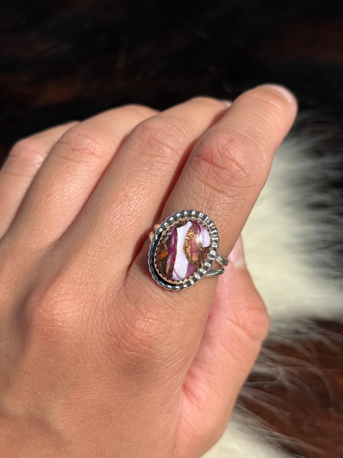 Native American, Hand-Made, Mojave & Sterling Silver Ring