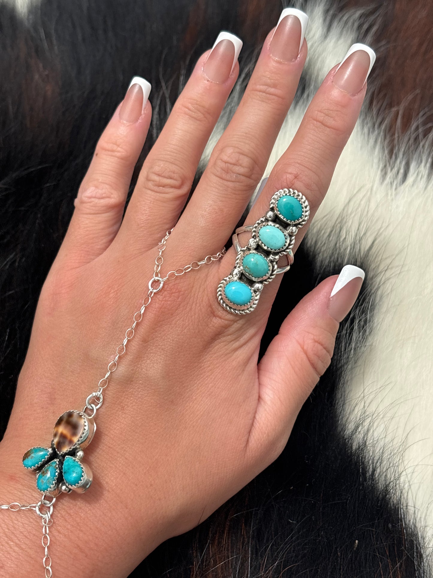 Native American, Hand-Made, Turquoise & Sterling Silver Ring