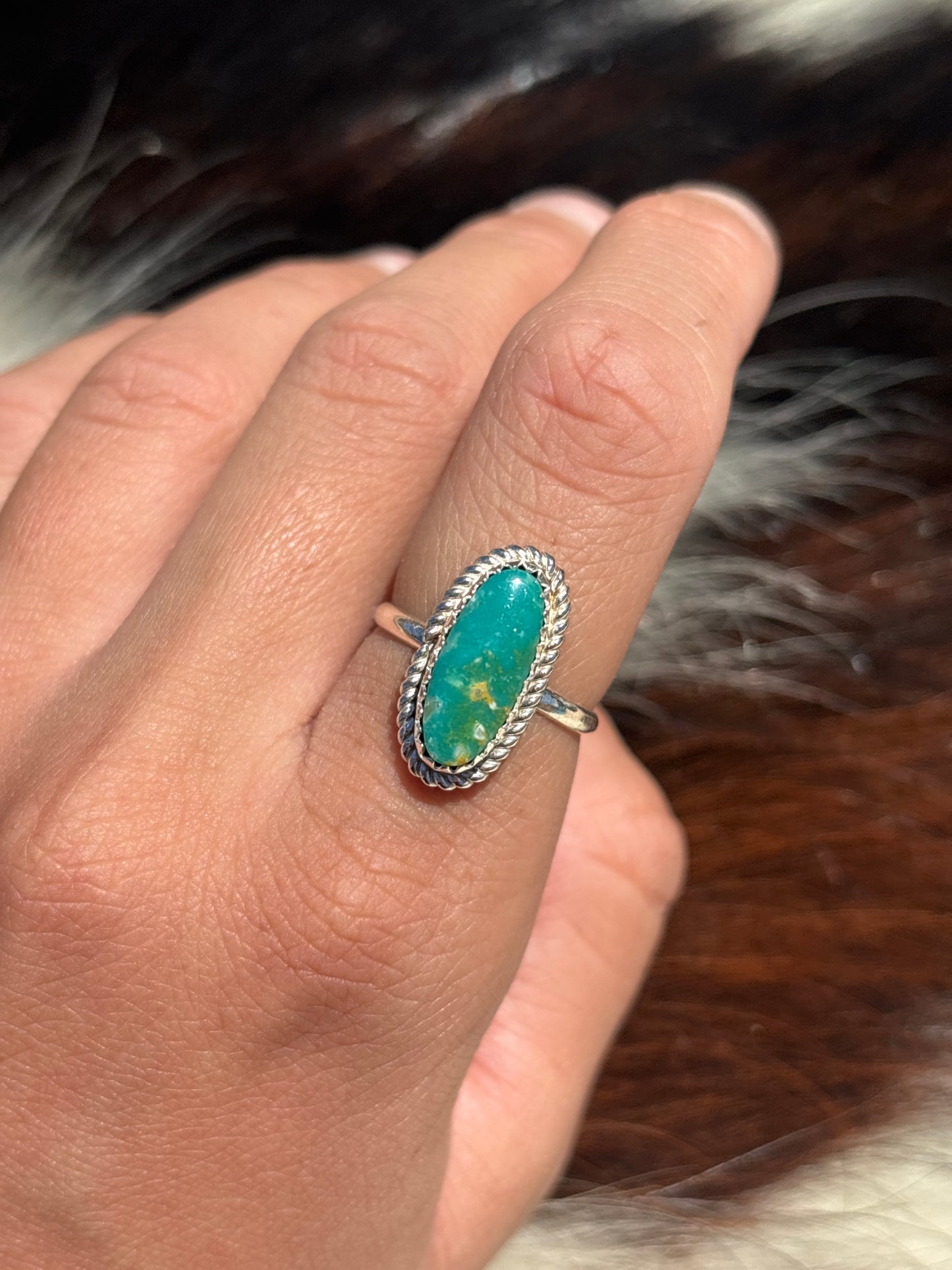 Native American, Hand-Made, Turquoise & Sterling Silver Ring