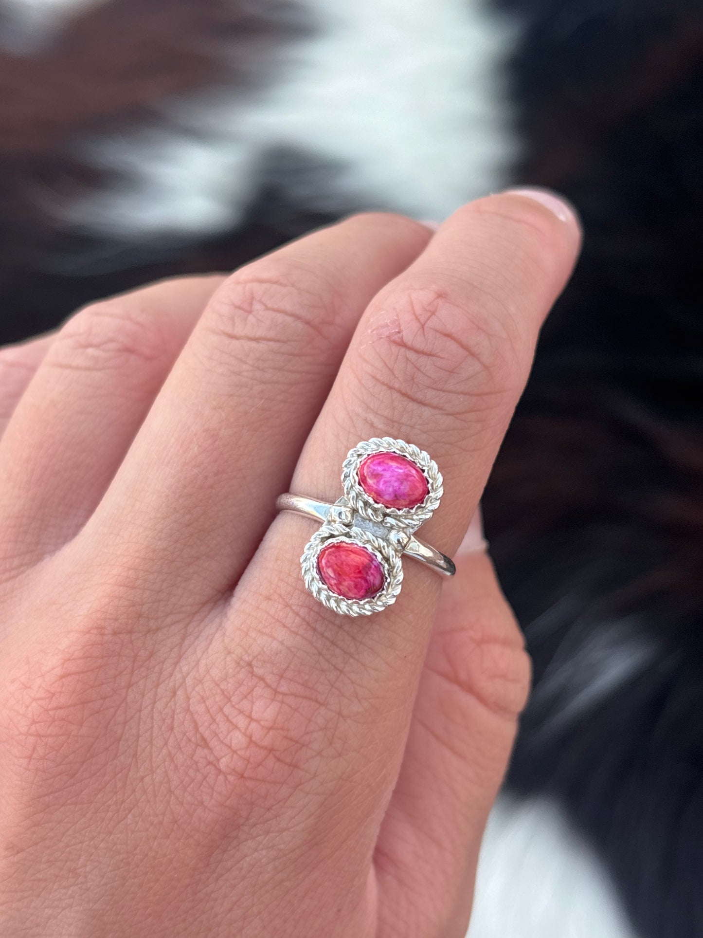 Native American, Hand-Made, Mojave & Sterling Silver Ring