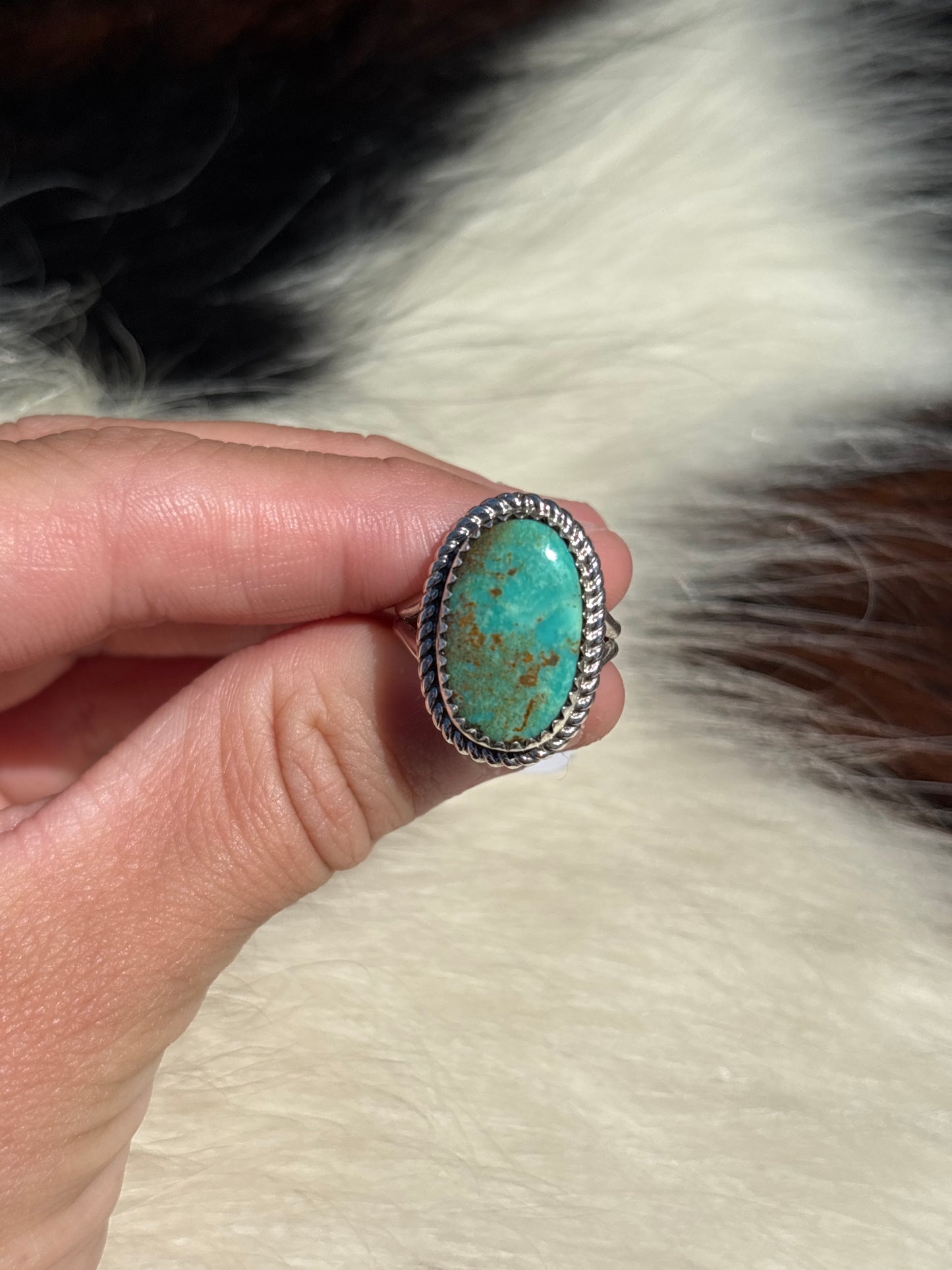 Native American, Hand-Made, Turquoise & Sterling Silver Ring