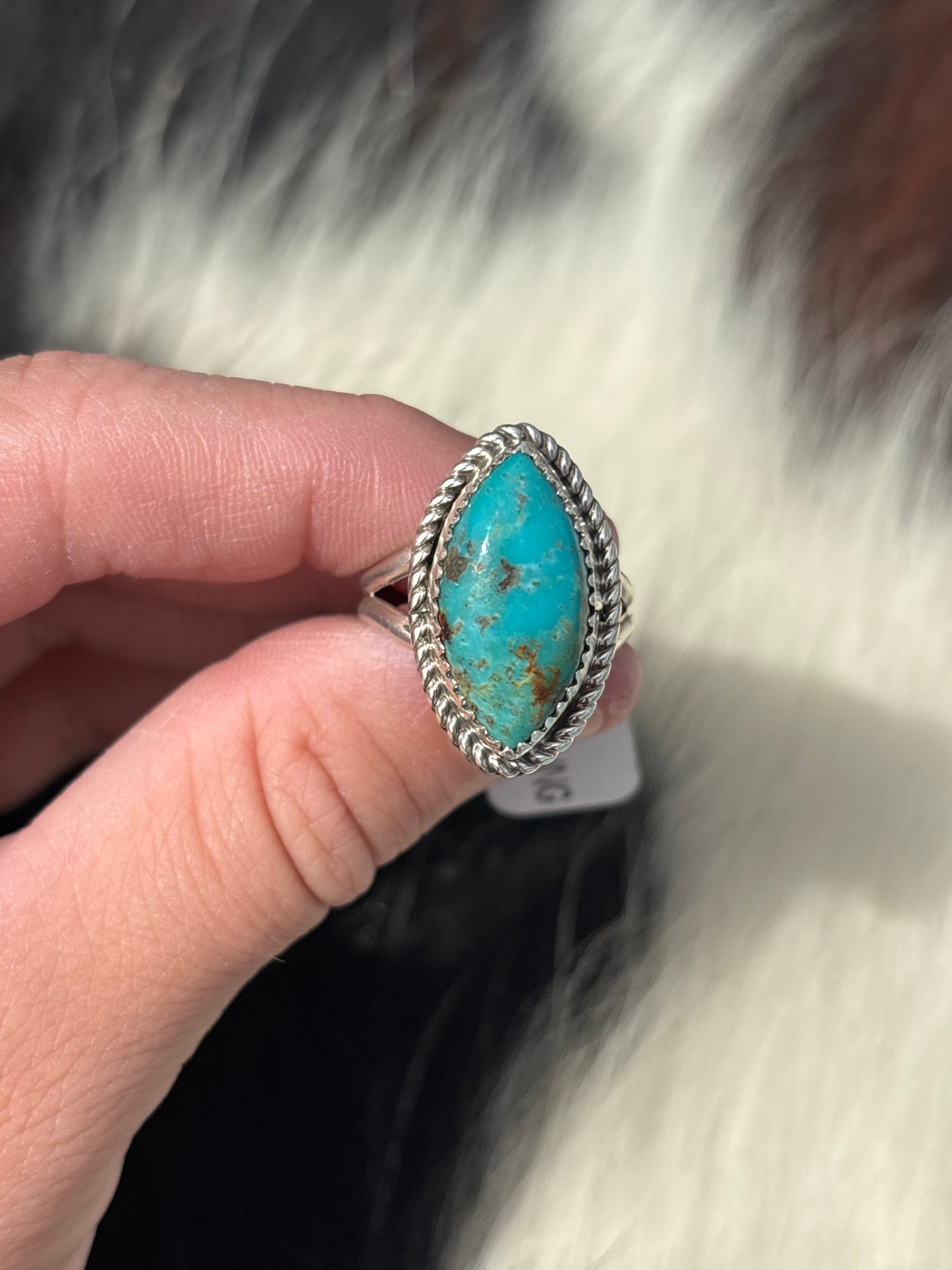 Native American, Hand-Made, Turquoise & Sterling Silver Ring