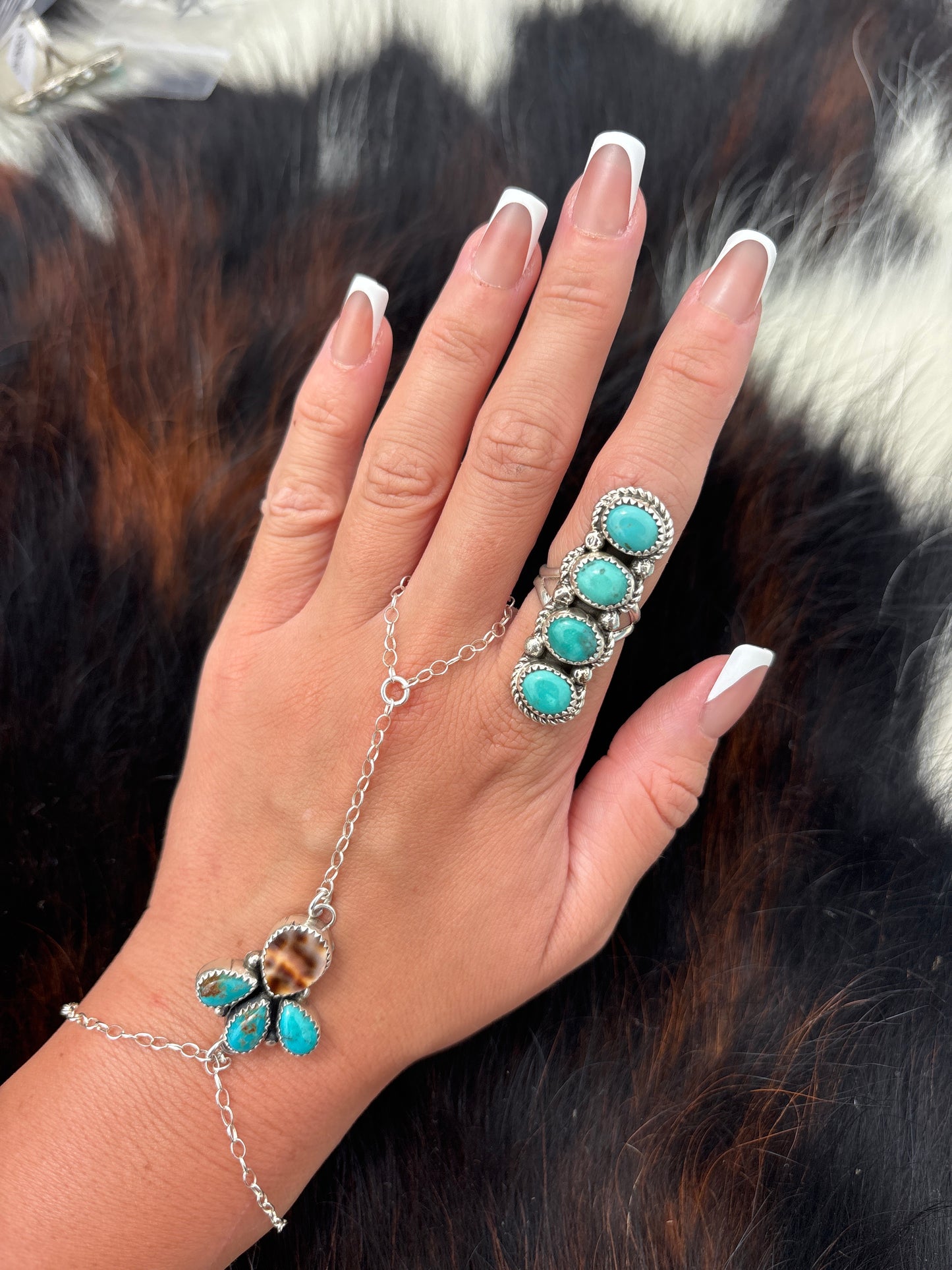 Native American, Hand-Made, Turquoise & Sterling Silver Ring