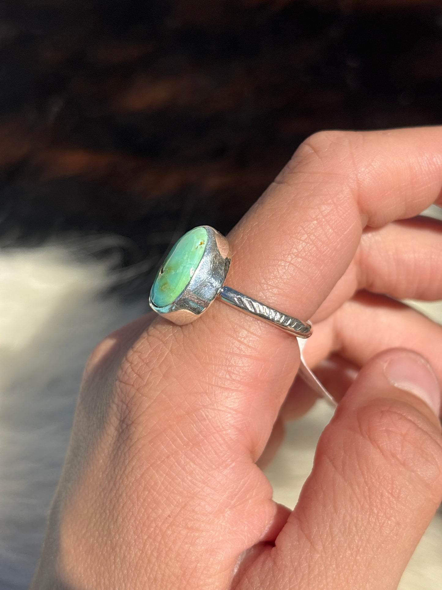 Native American, Hand-Made, Sierra Bella Turquoise & Sterling Silver Ring