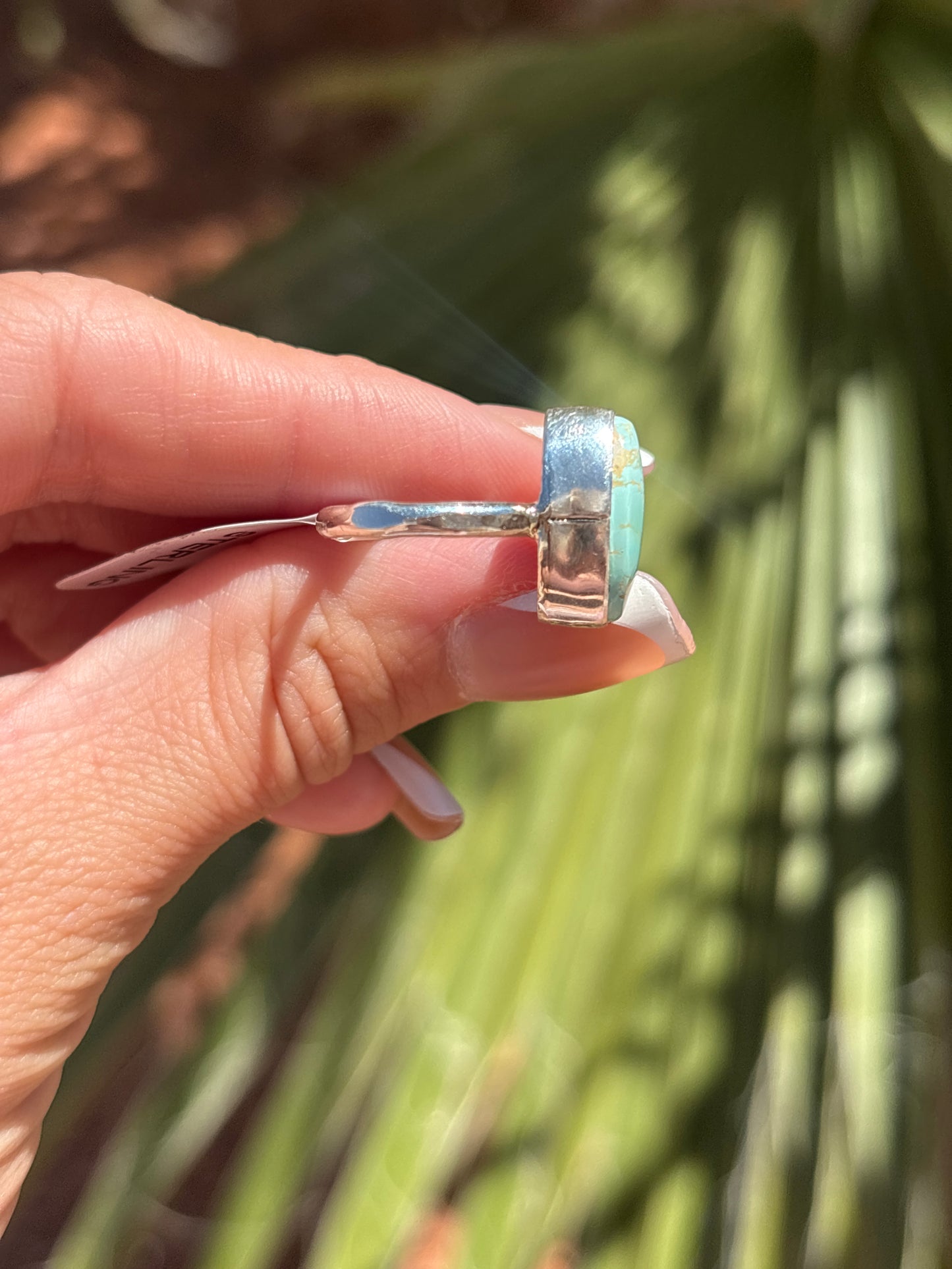 Native American, Hand-Made, Royston Turquoise & Sterling Silver Ring