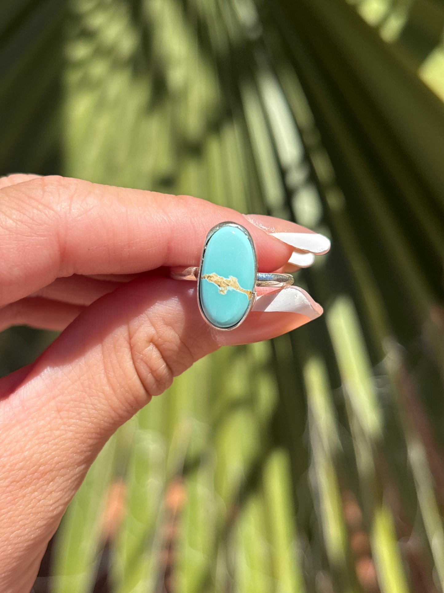 Native American, Hand-Made, Royston Turquoise & Sterling Silver Ring