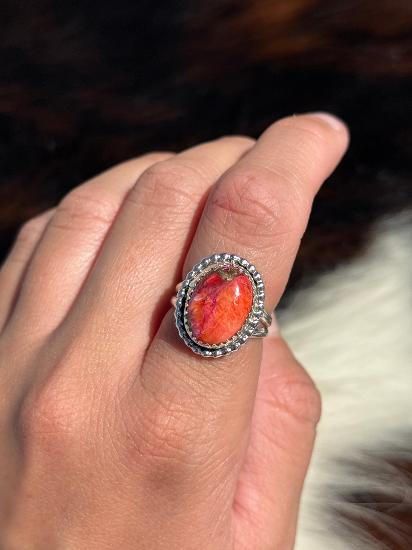 Native American, Hand-Made, Mojave & Sterling Silver Ring