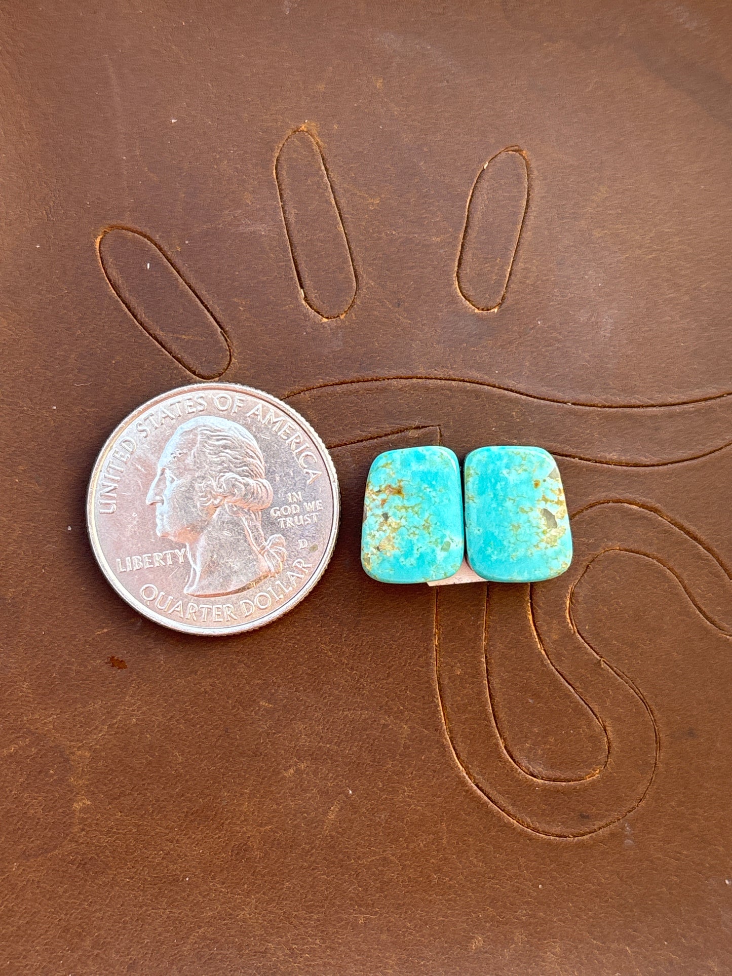 Turquoise Earrings Cabochon Set