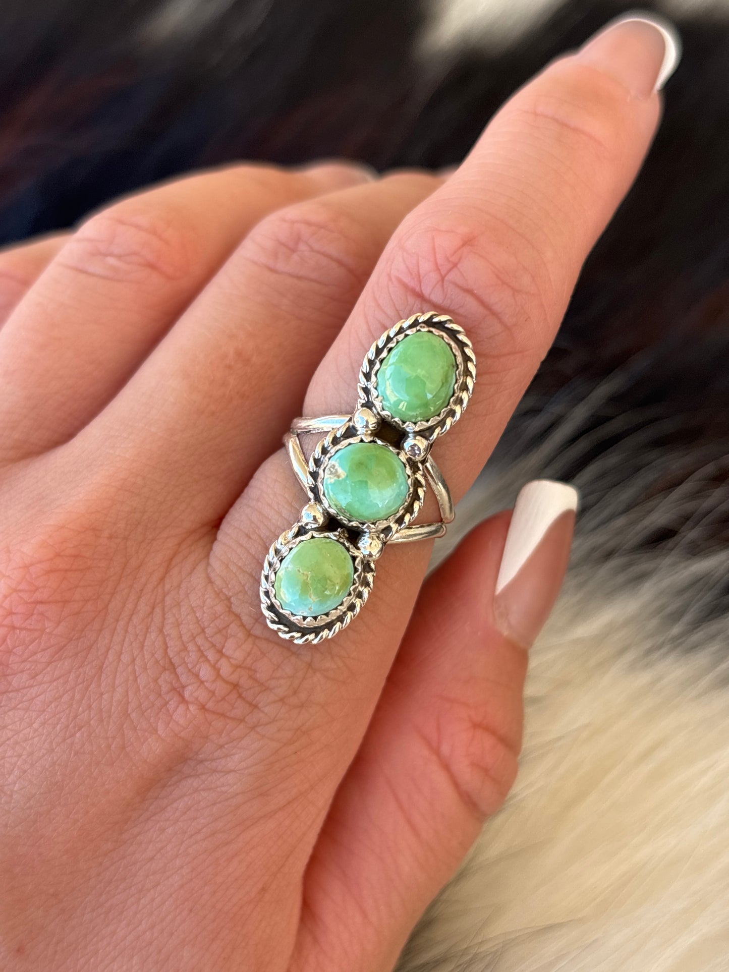 Native American, Hand-Made, Sierra Bella Turquoise & Sterling Silver Ring