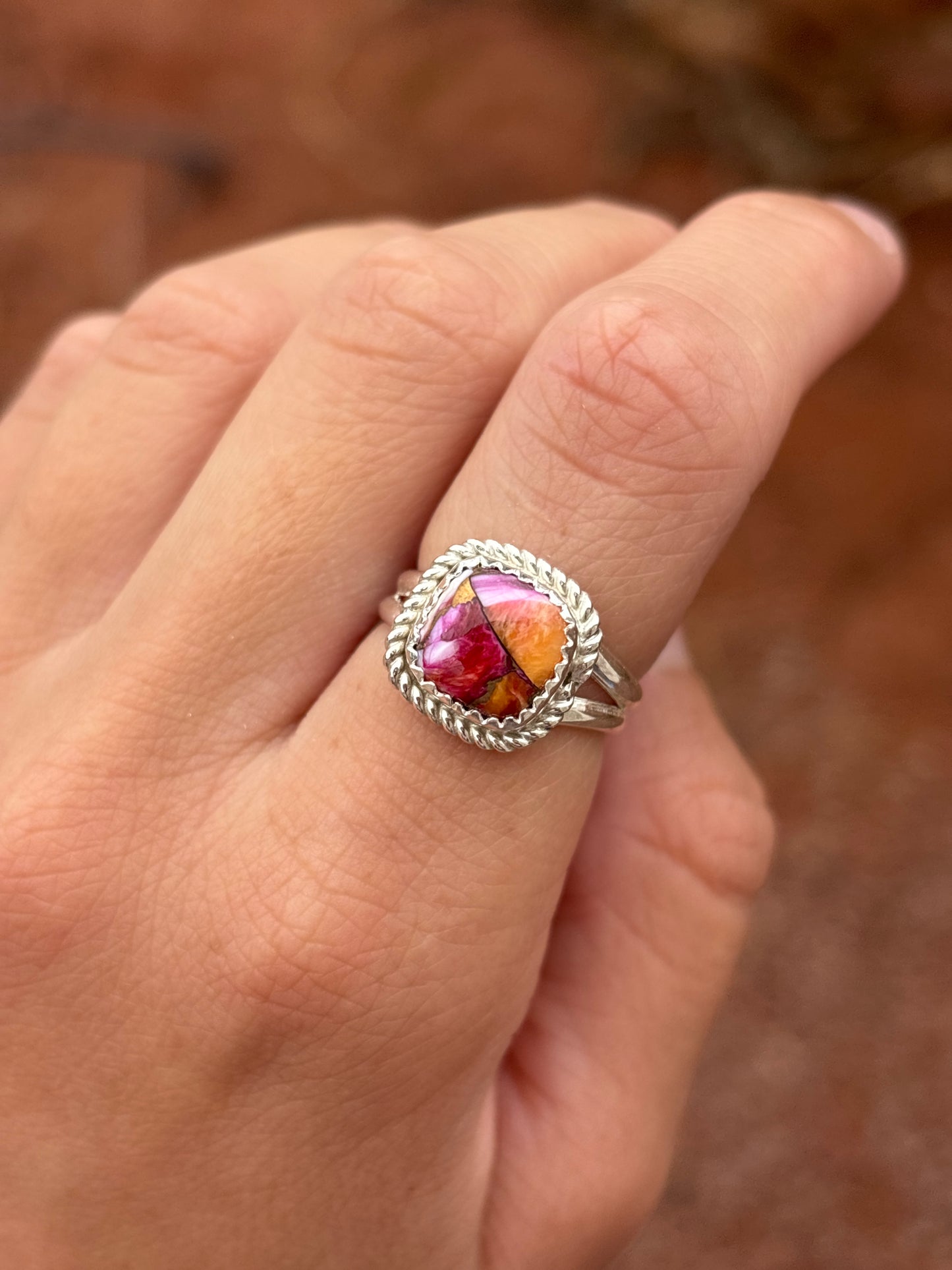 Native American, Hand-Made, Mojave & Sterling Silver Ring