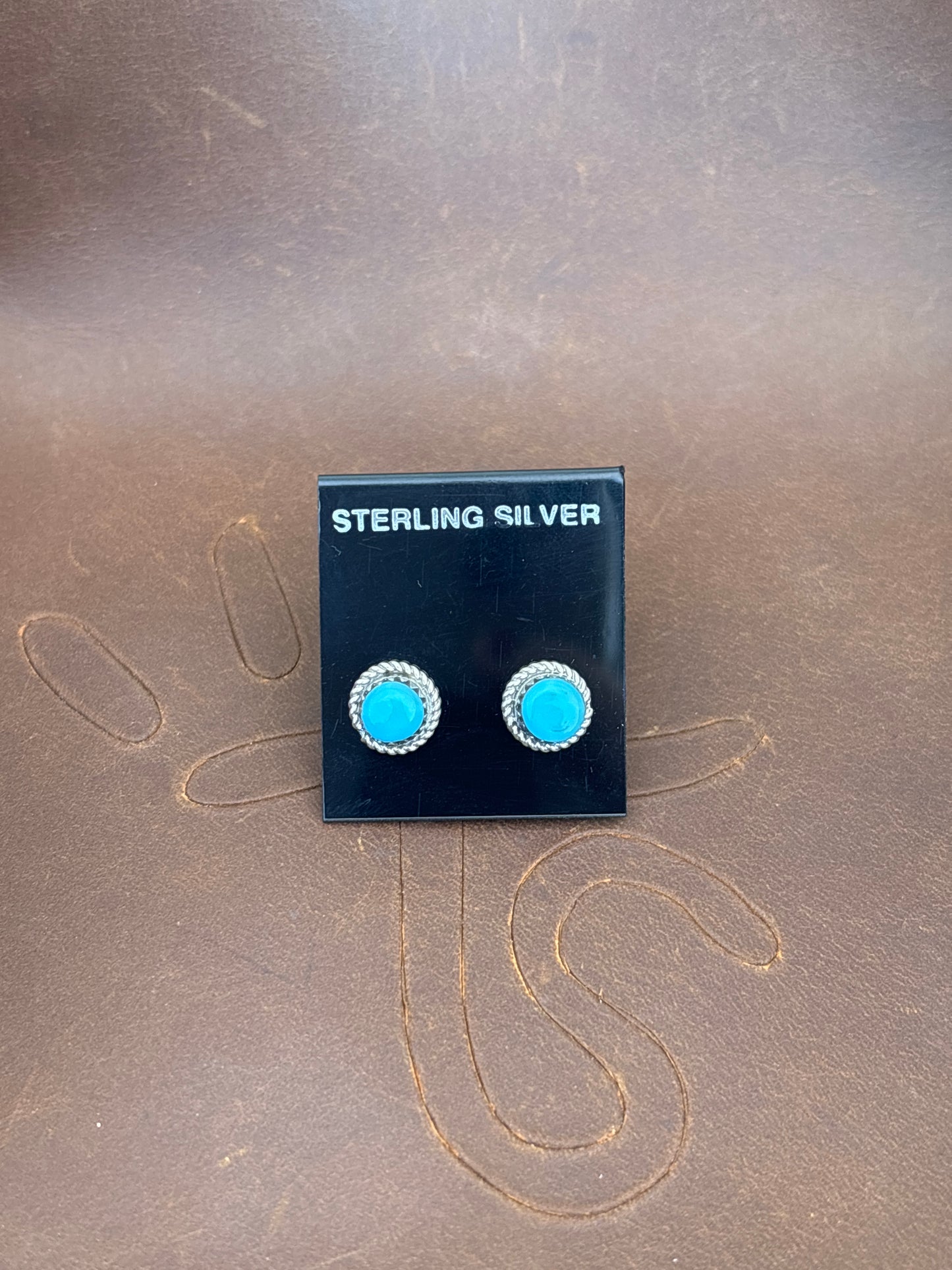 Native Made, Turquoise & Sterling Silver Earrings