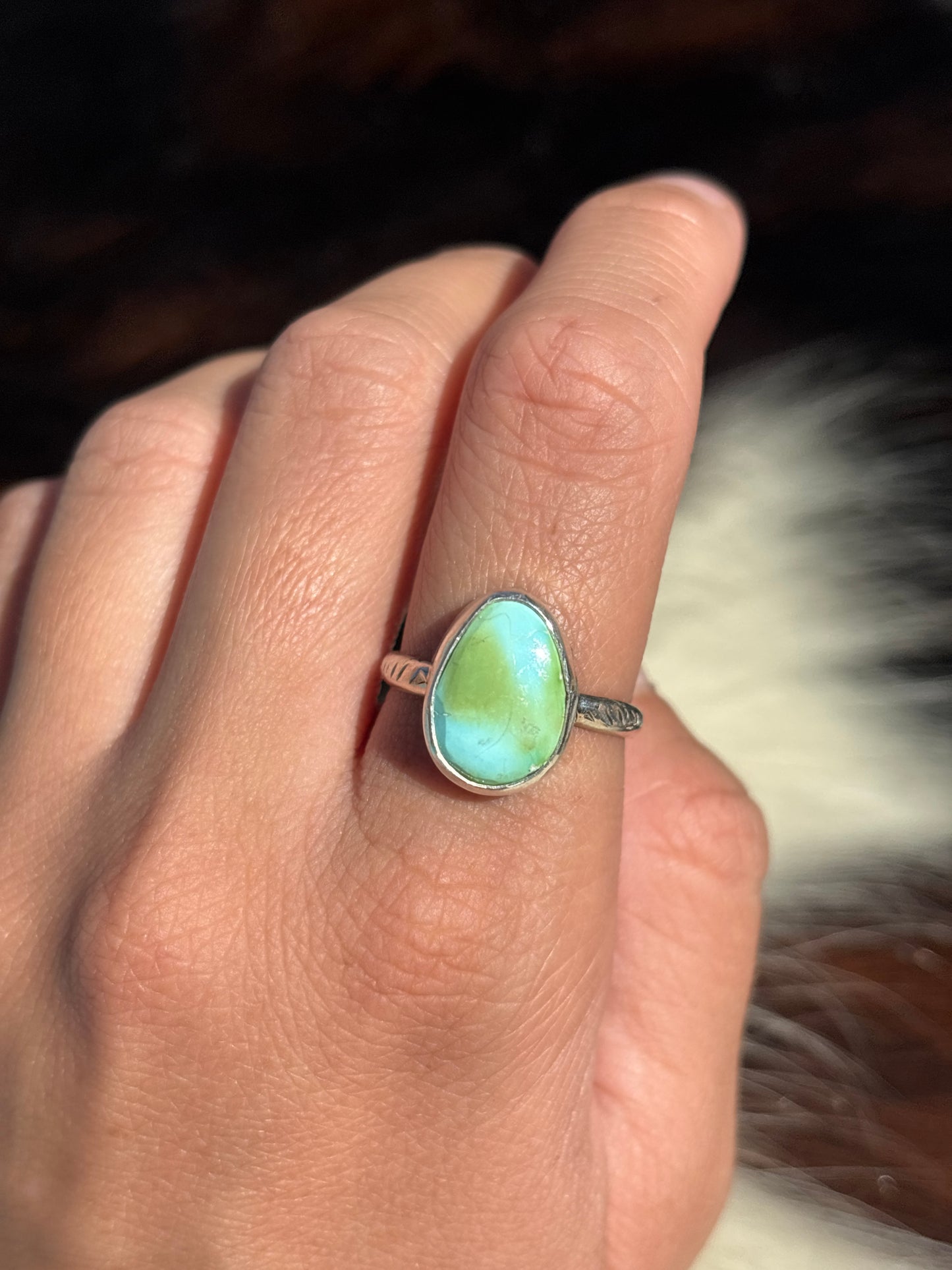 Native American, Hand-Made, Sierra Bella Turquoise & Sterling Silver Ring