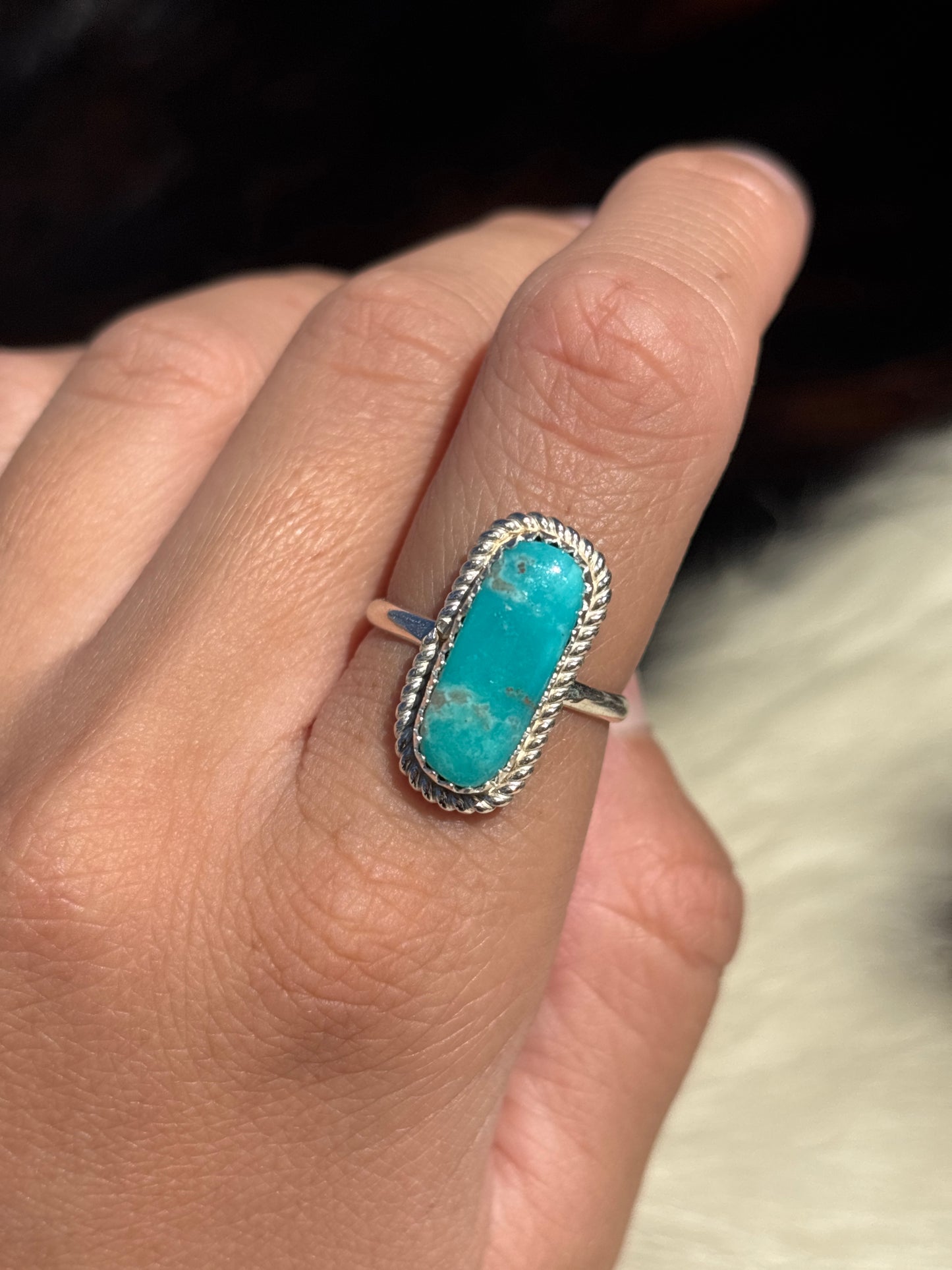 Native American, Hand-Made, Turquoise & Sterling Silver Ring