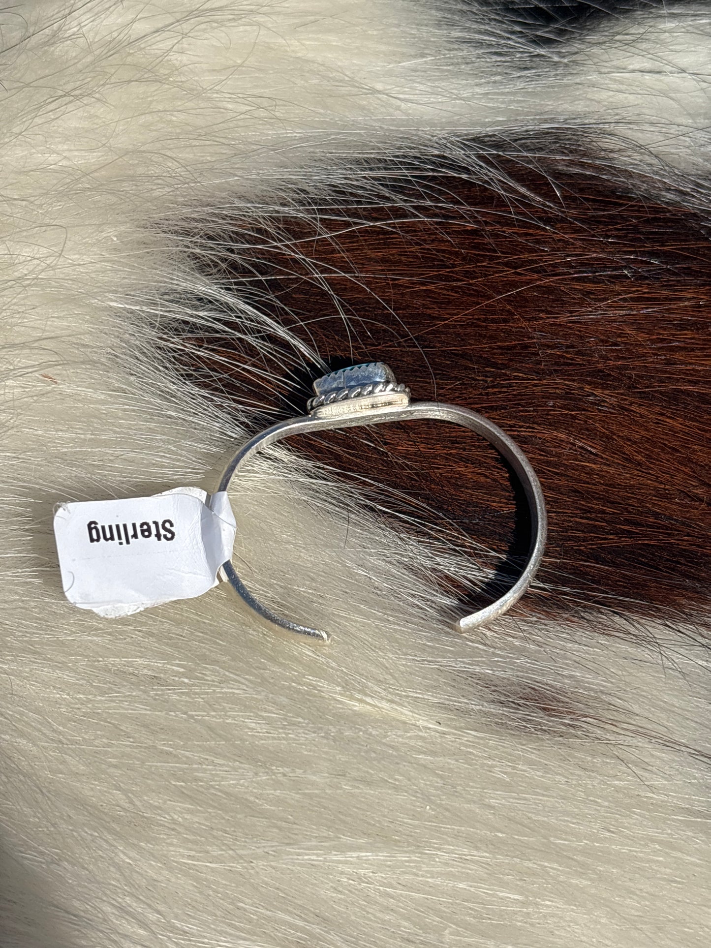 Native American, Handmade, Turquoise & Sterling Silver BABY Cuff