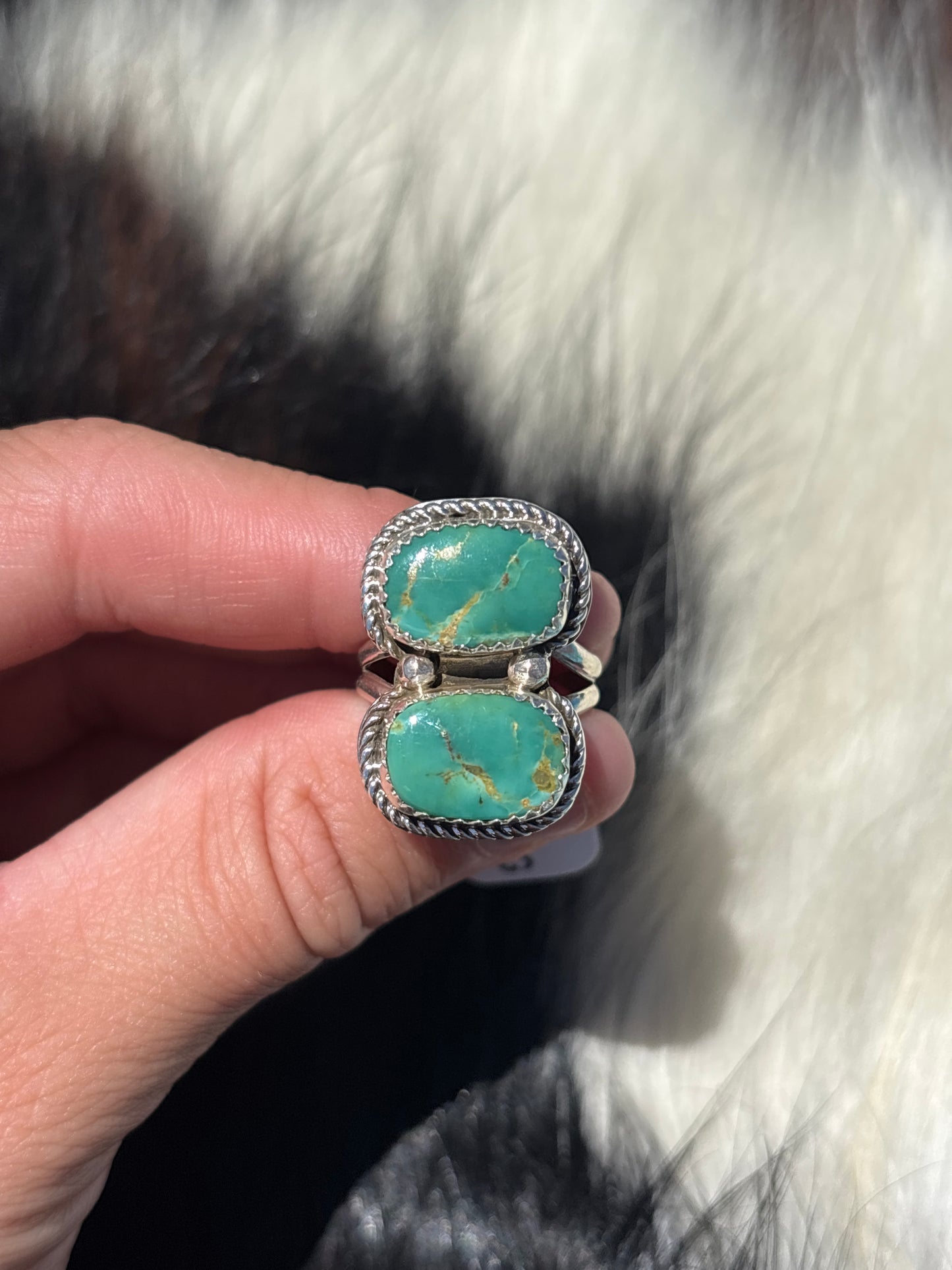 Native American, Hand-Made, Turquoise & Sterling Silver Ring