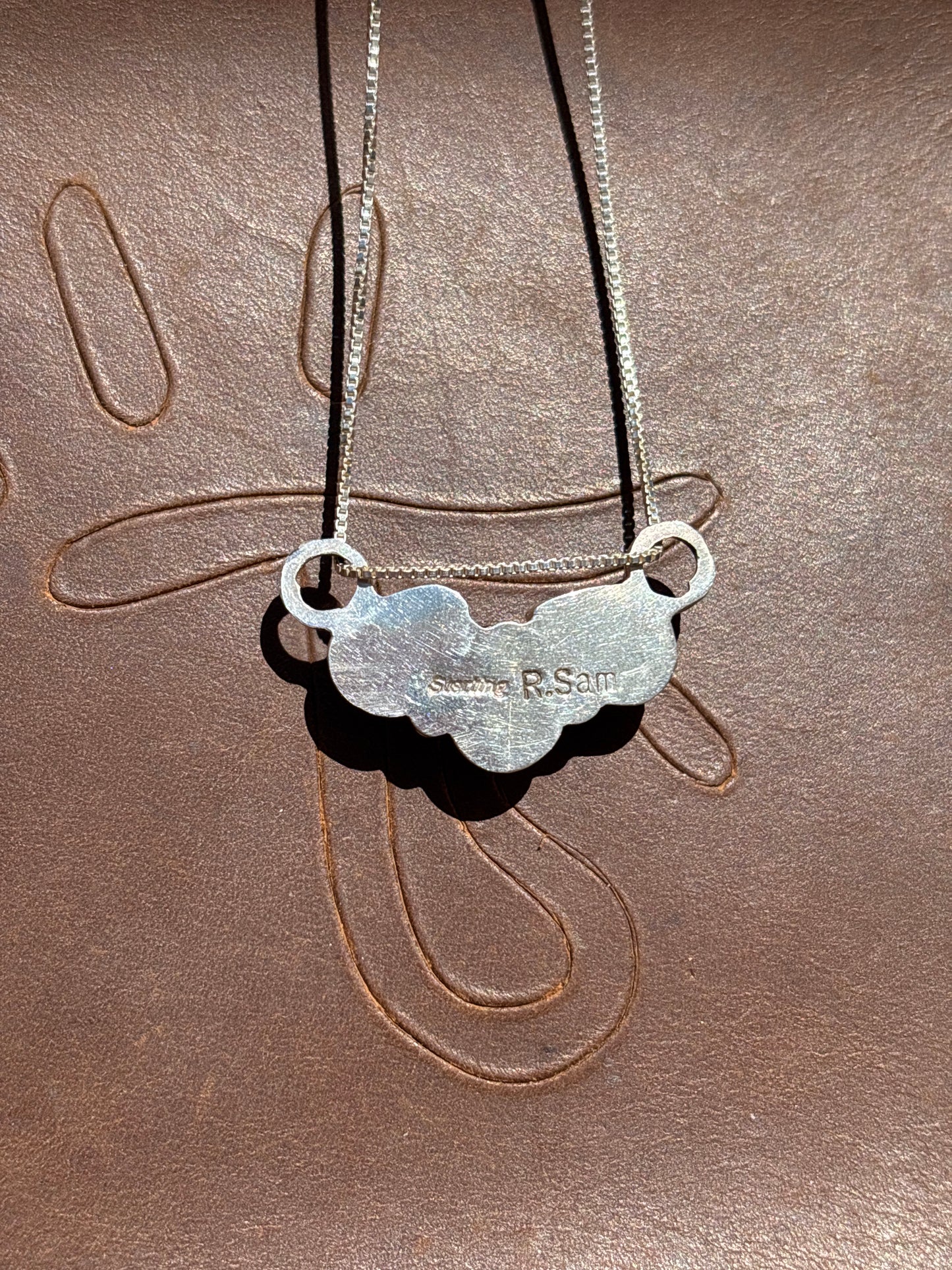 Native American, Hand-Made, Turquoise & Sterling Silver Necklace