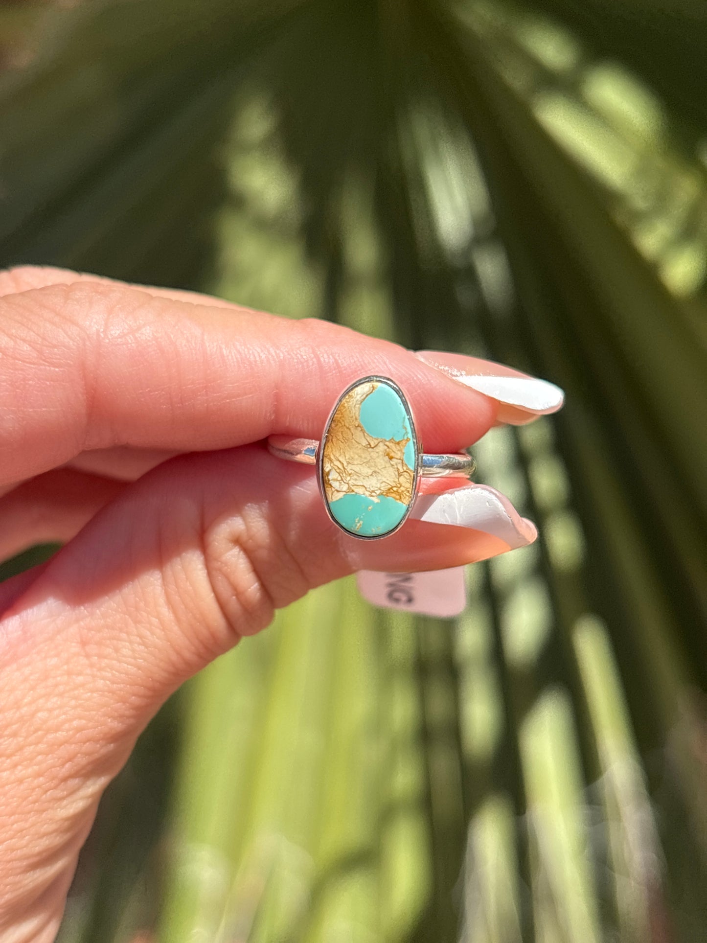 Native American, Hand-Made, Royston Turquoise & Sterling Silver Ring