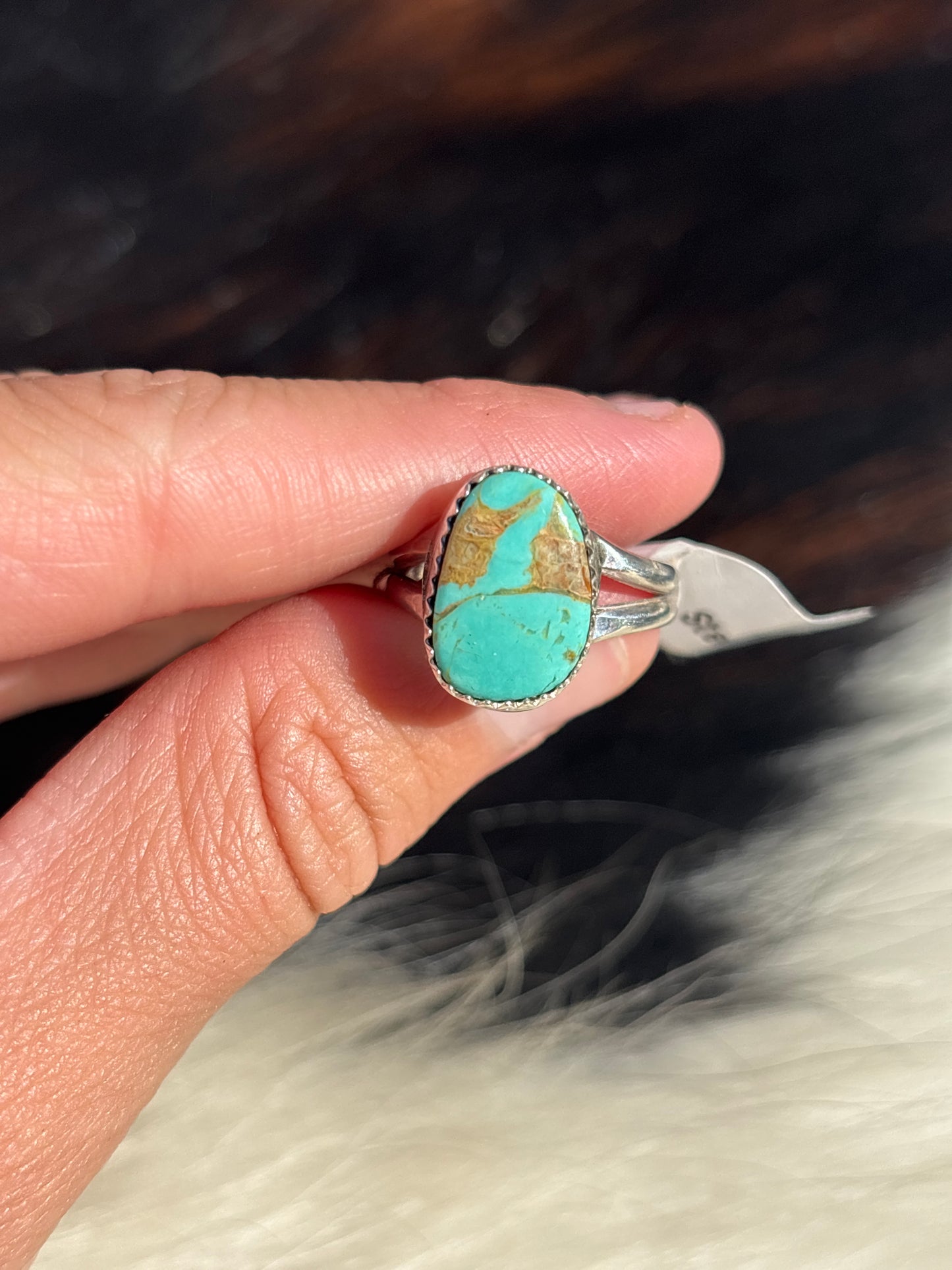 Native American, Hand-Made, Turquoise & Sterling Silver Ring