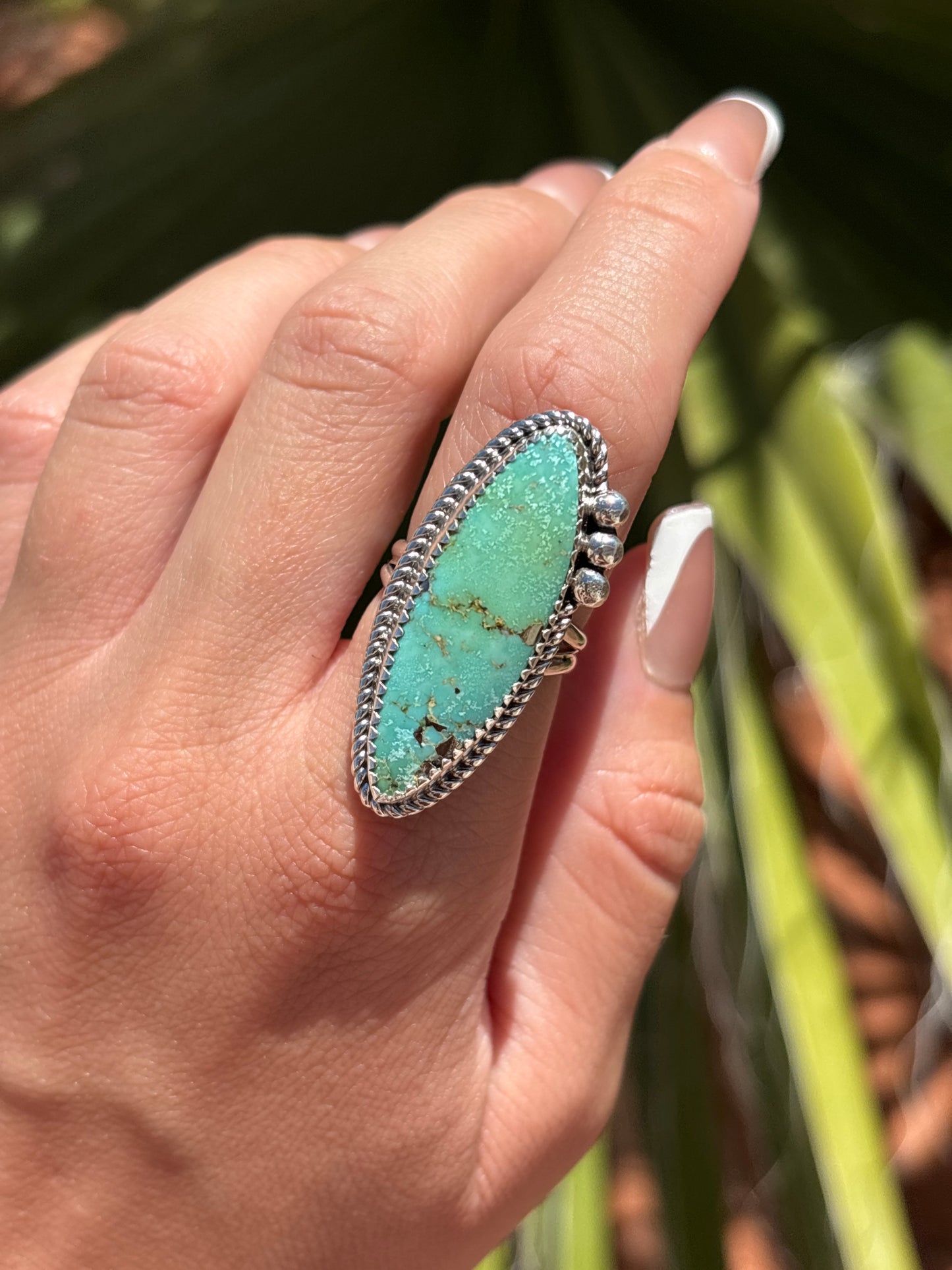 Native American, Hand-Made, Turquoise & Sterling Silver Ring
