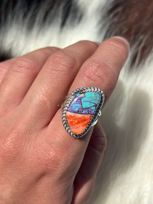 Native American, Hand-Made, Mojave & Sterling Silver Ring