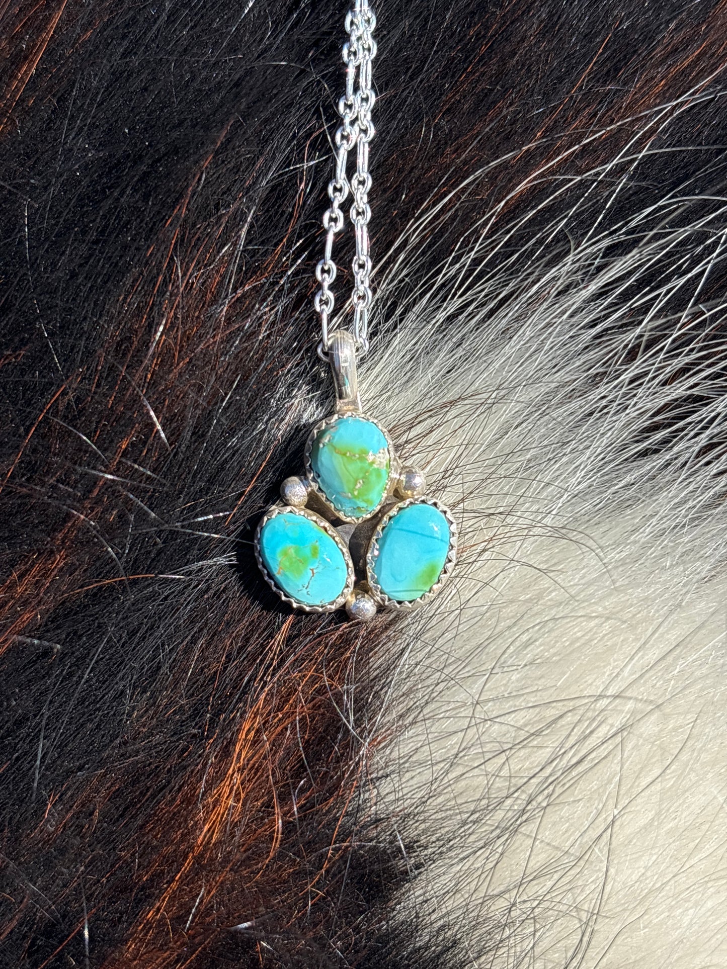Native American, Hand-Made, Sierra Bella Turquoise & Sterling Silver Necklace
