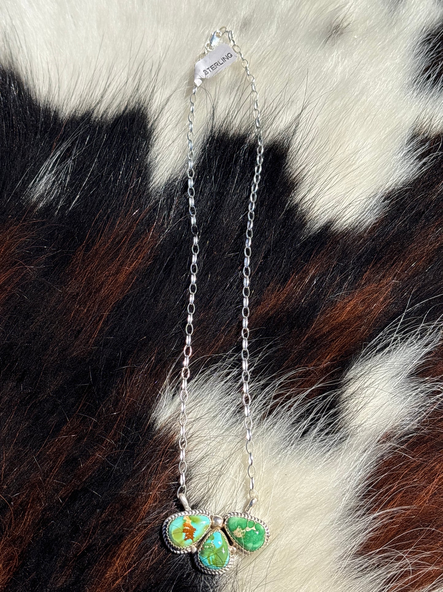 Native American, Hand-Made, Sierra Bella Turquoise & Sterling Silver Necklace