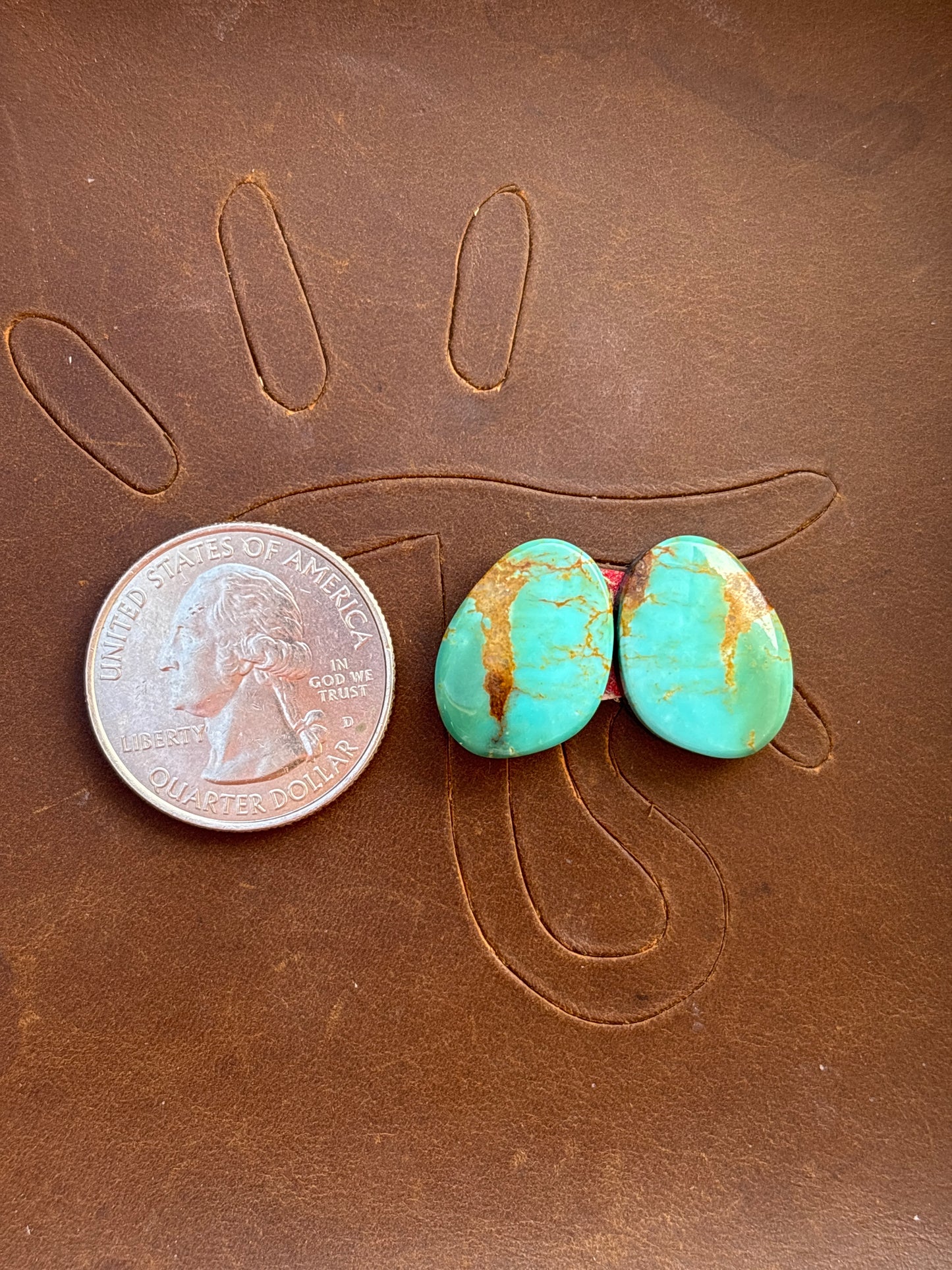 Turquoise Earrings Cabochon Set