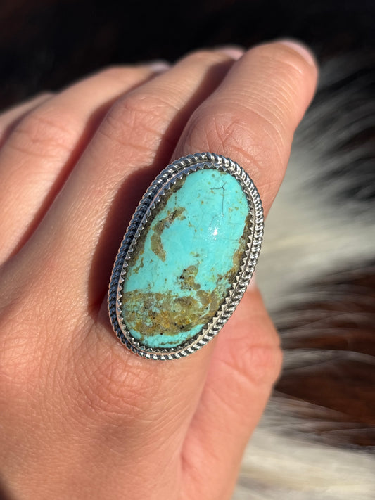 Native American, Hand-Made, Turquoise & Sterling Silver Ring