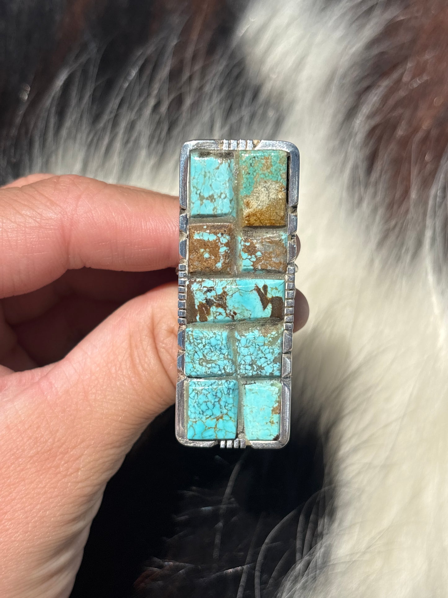 Native American, Hand-Made, Turquoise & Sterling Silver Ring
