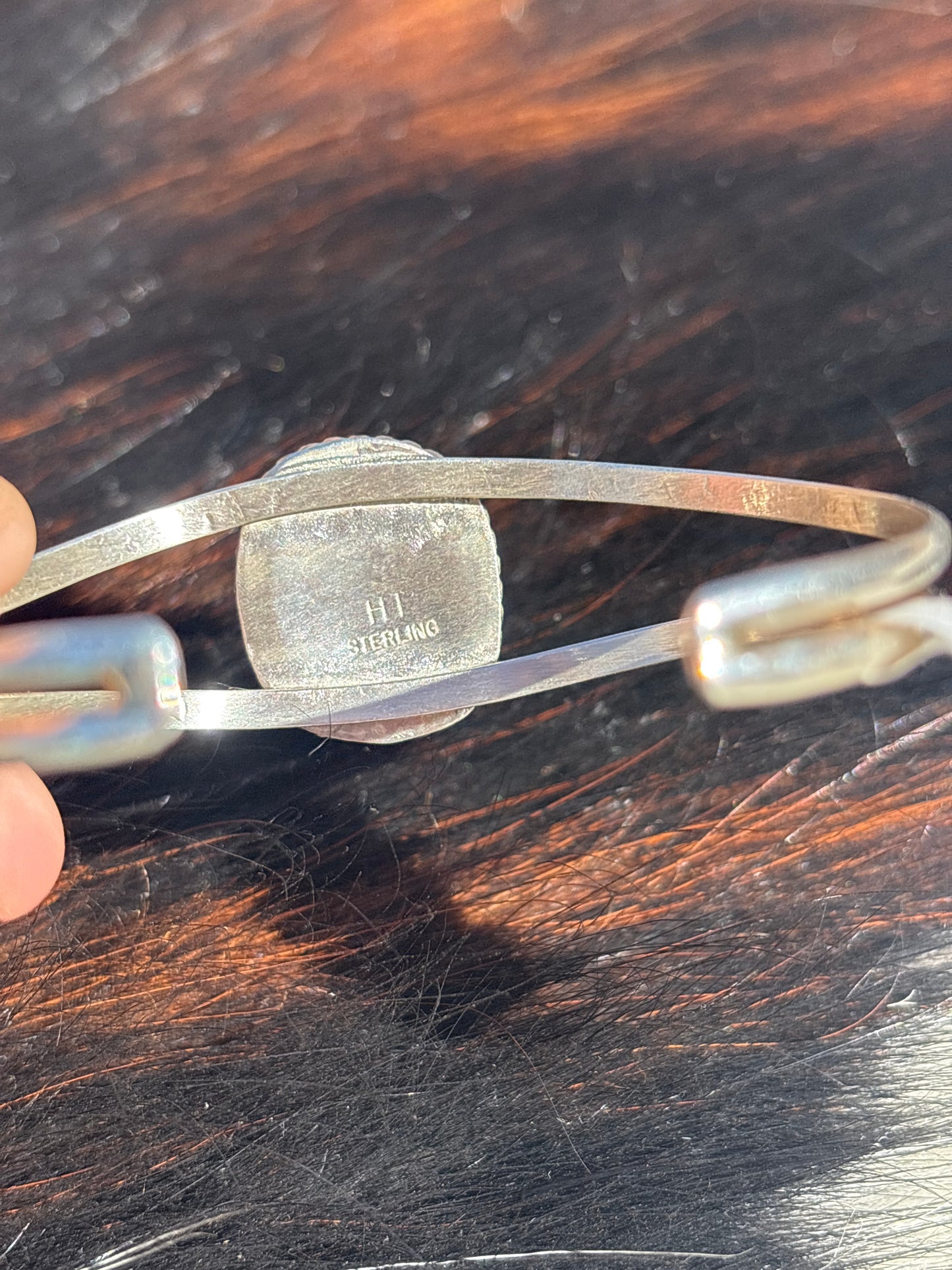 Native American, Handmade, Turquoise & Sterling Silver Cuff