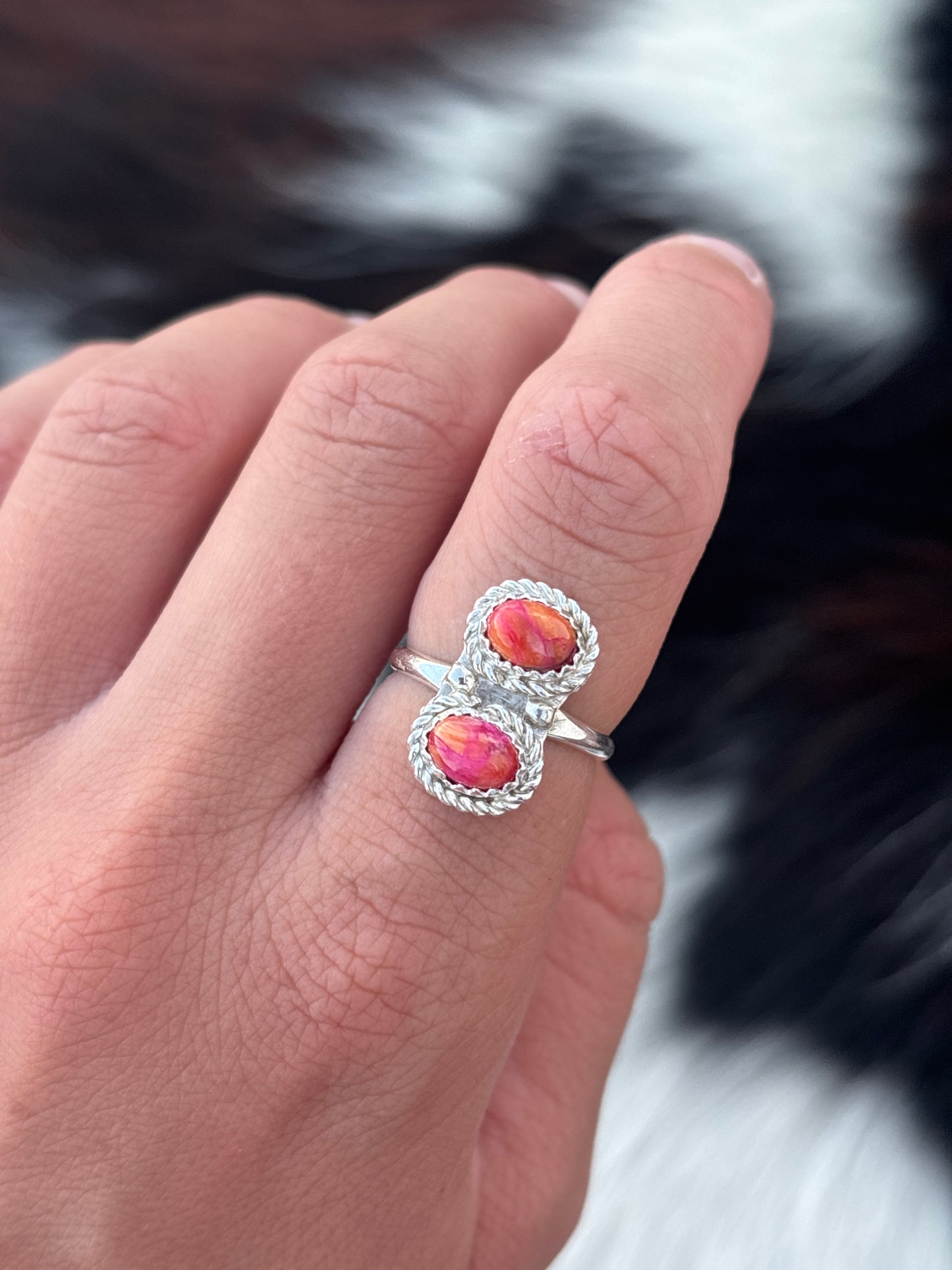 Native American, Hand-Made, Mojave & Sterling Silver Ring