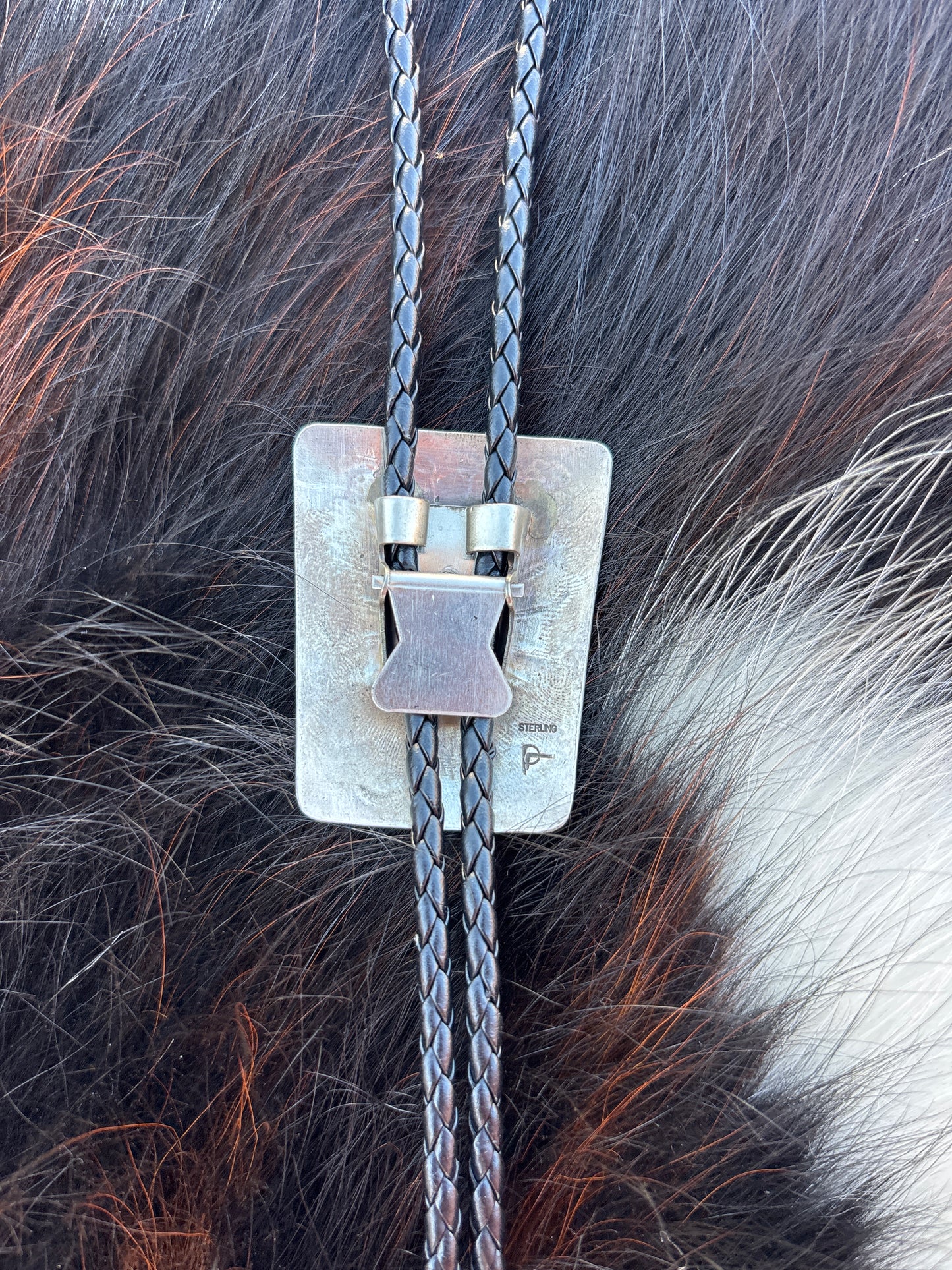 Native American, Hand-Made, Sterling Silver Bolo Tie