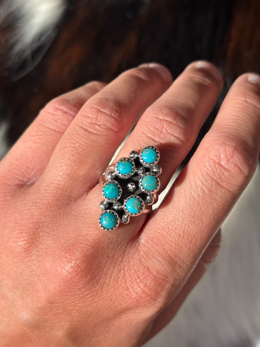 Native American, Hand-Made, Turquoise & Sterling Silver Ring