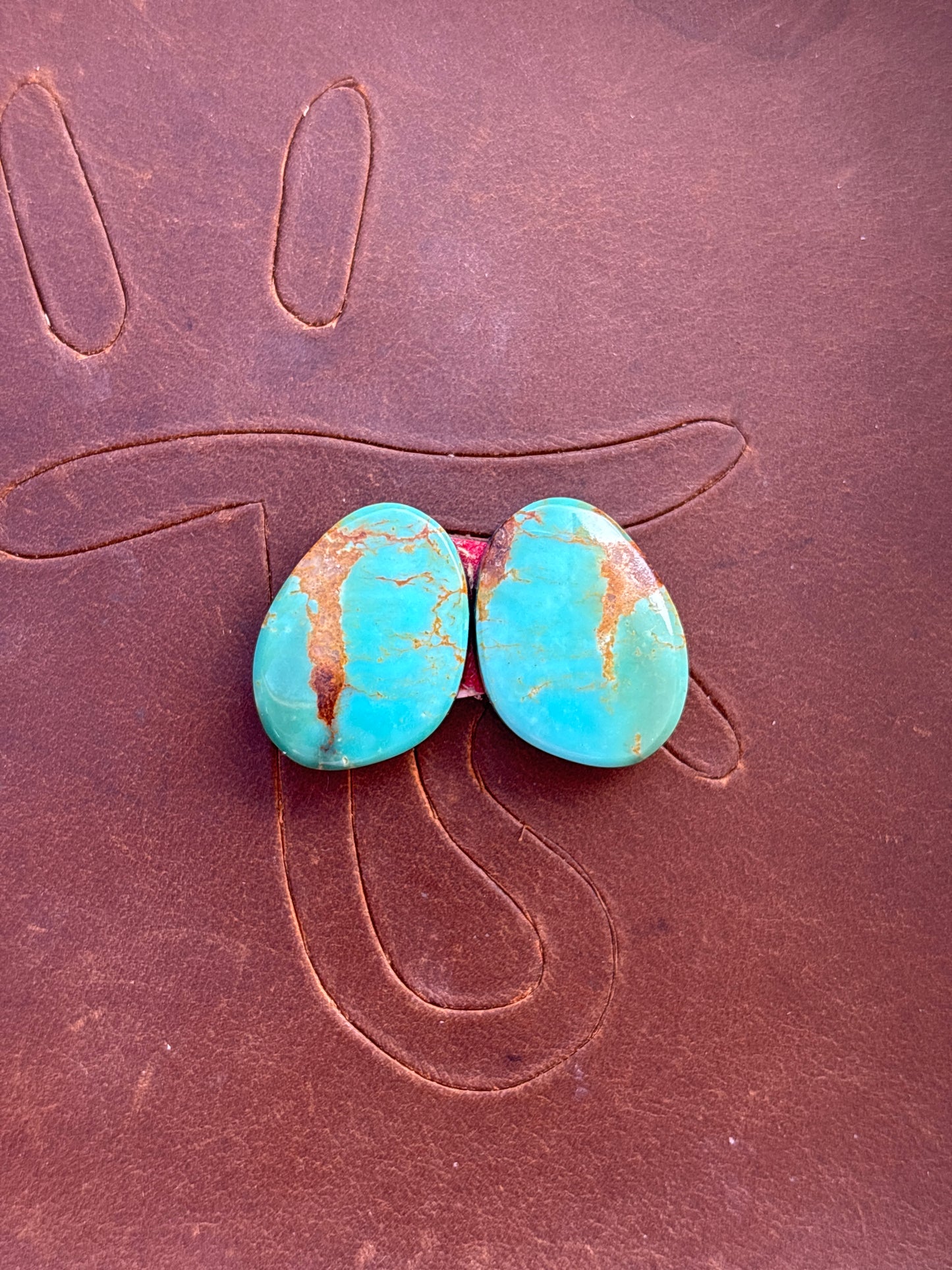 Turquoise Earrings Cabochon Set