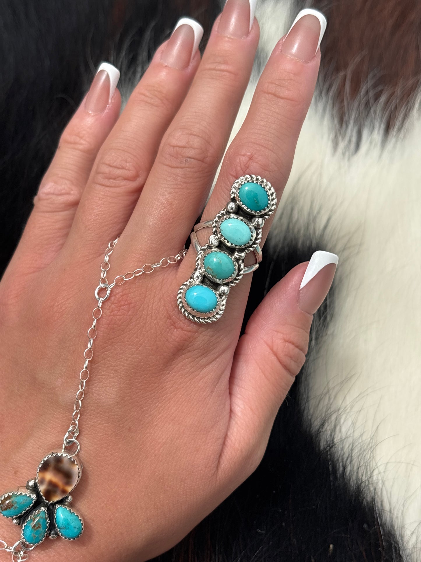 Native American, Hand-Made, Turquoise & Sterling Silver Ring