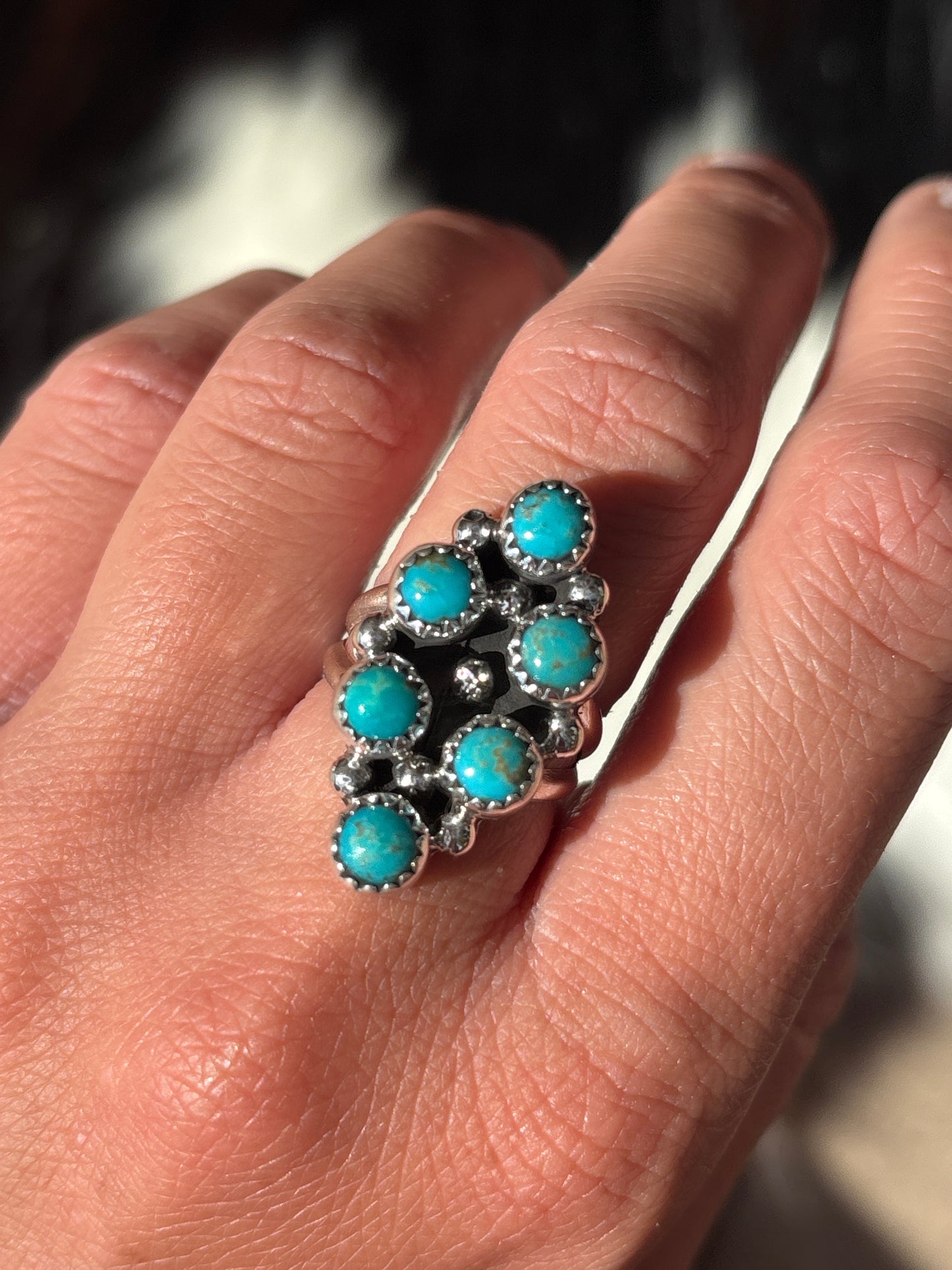 Native American, Hand-Made, Turquoise & Sterling Silver Ring