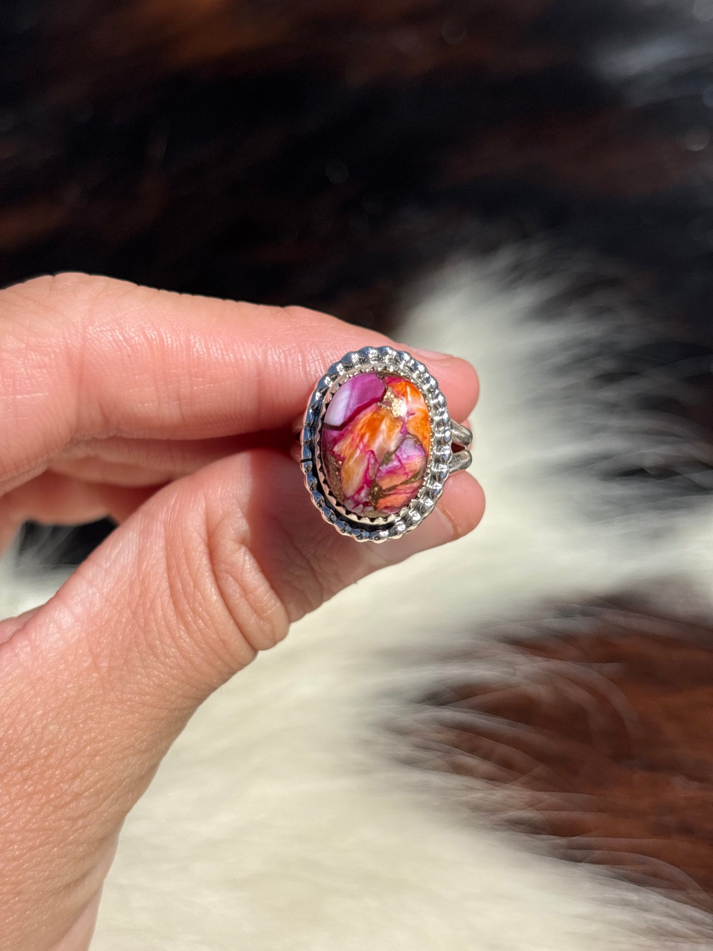 Native American, Hand-Made, Mojave & Sterling Silver Ring