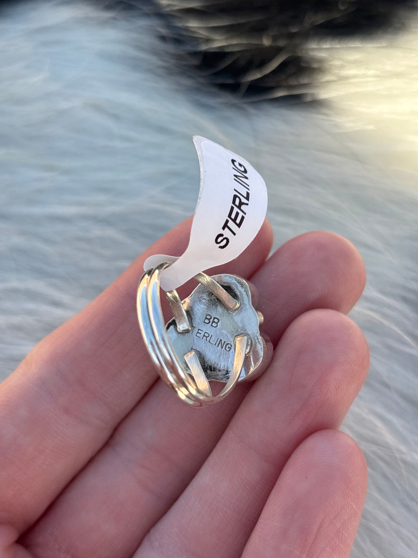 Native American, Hand-Made, Multi-stone & Sterling Silver Ring