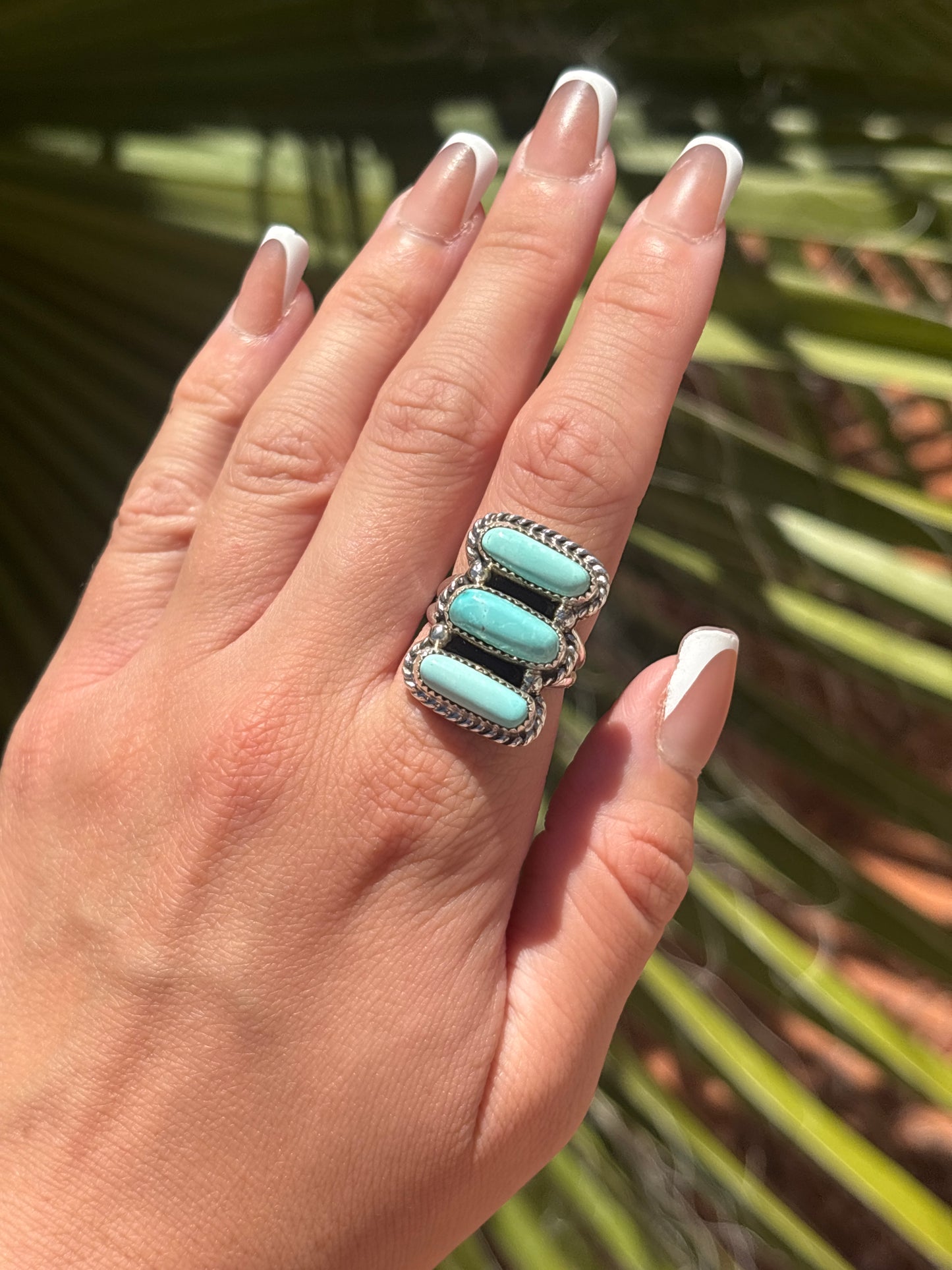Native American, Hand-Made, Turquoise & Sterling Silver Ring